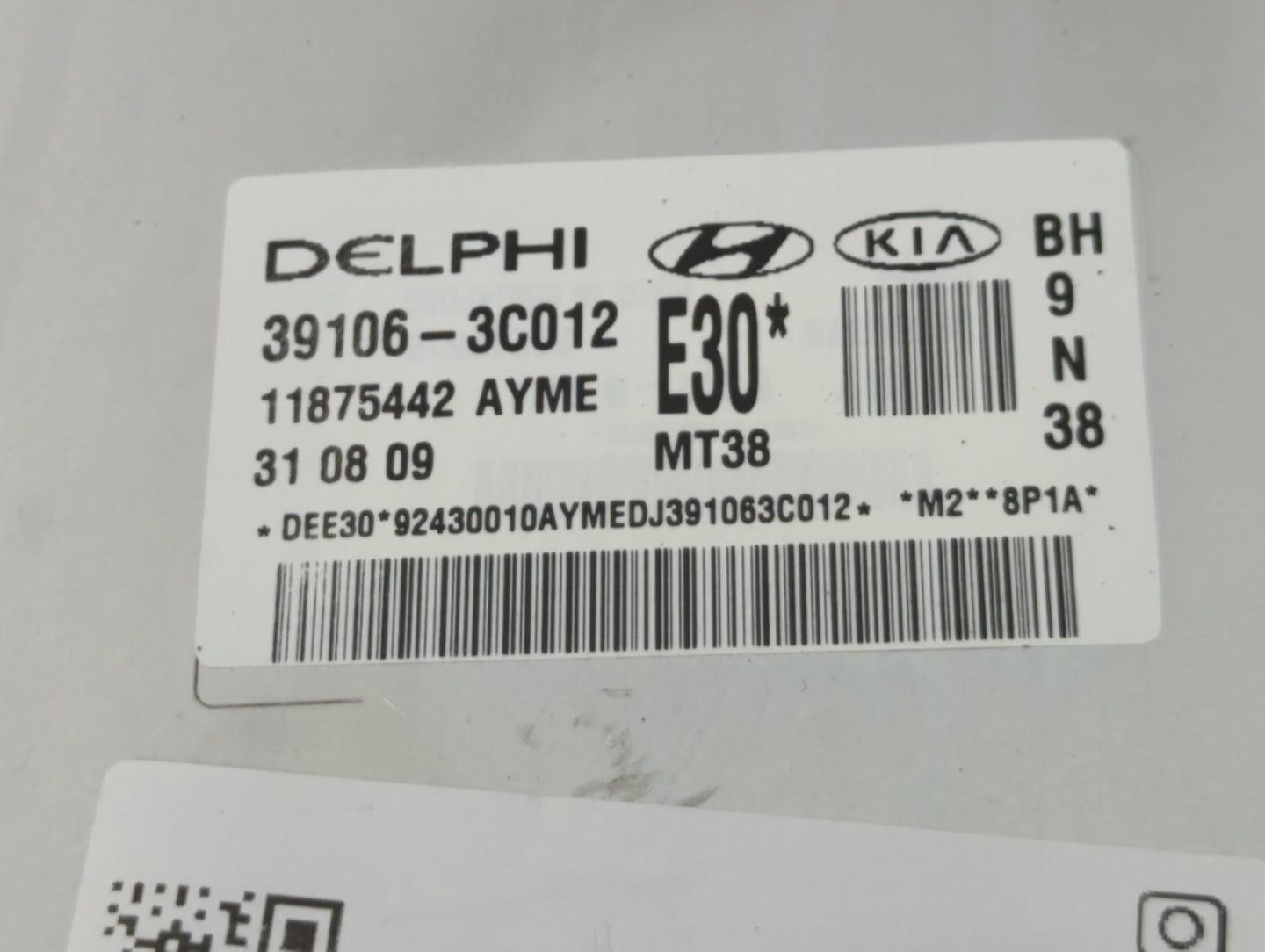 2009-2011 Hyundai Genesis PCM Engine Control Computer ECU ECM PCU OEM P/N:39106-3C102 Fits Fits 2009 2010 2011 OEM Used Auto
