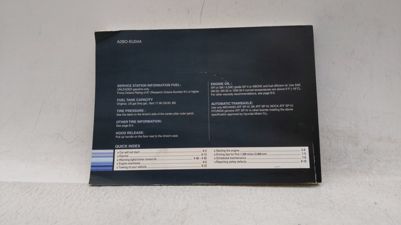 2010 Hyundai Santa Fe Owners Manual Book Guide OEM Used Auto Parts - Oemusedautoparts1.com