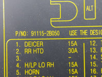 2010-2012 Hyundai Santa Fe Fusebox Fuse Box Panel Relay Module P/N:91406-0W110 91115-2B050, 91950-2B710 Fits Fits 2010 2011 
