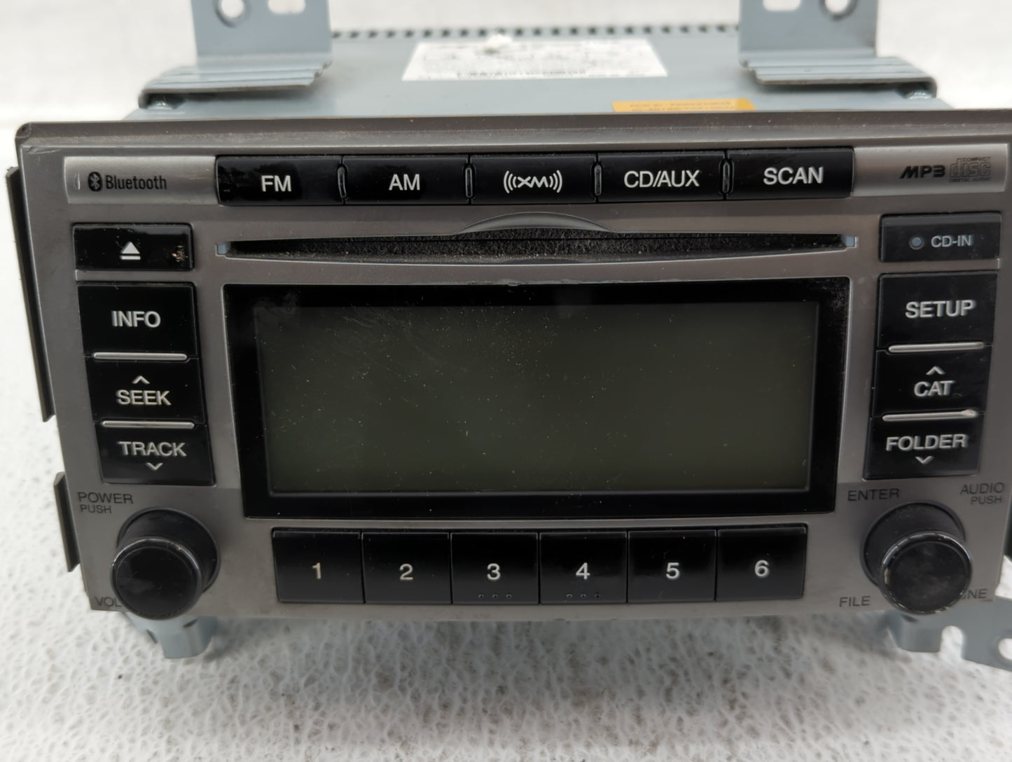 2010-2012 Hyundai Santa Fe Radio AM FM Cd Player Receiver Replacement P/N:96180-0W500 Fits Fits 2010 2011 2012 OEM Used Auto