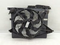 2010-2012 Hyundai Santa Fe Left Radiator Fan Motor Assembly Black - Oemusedautoparts1.com