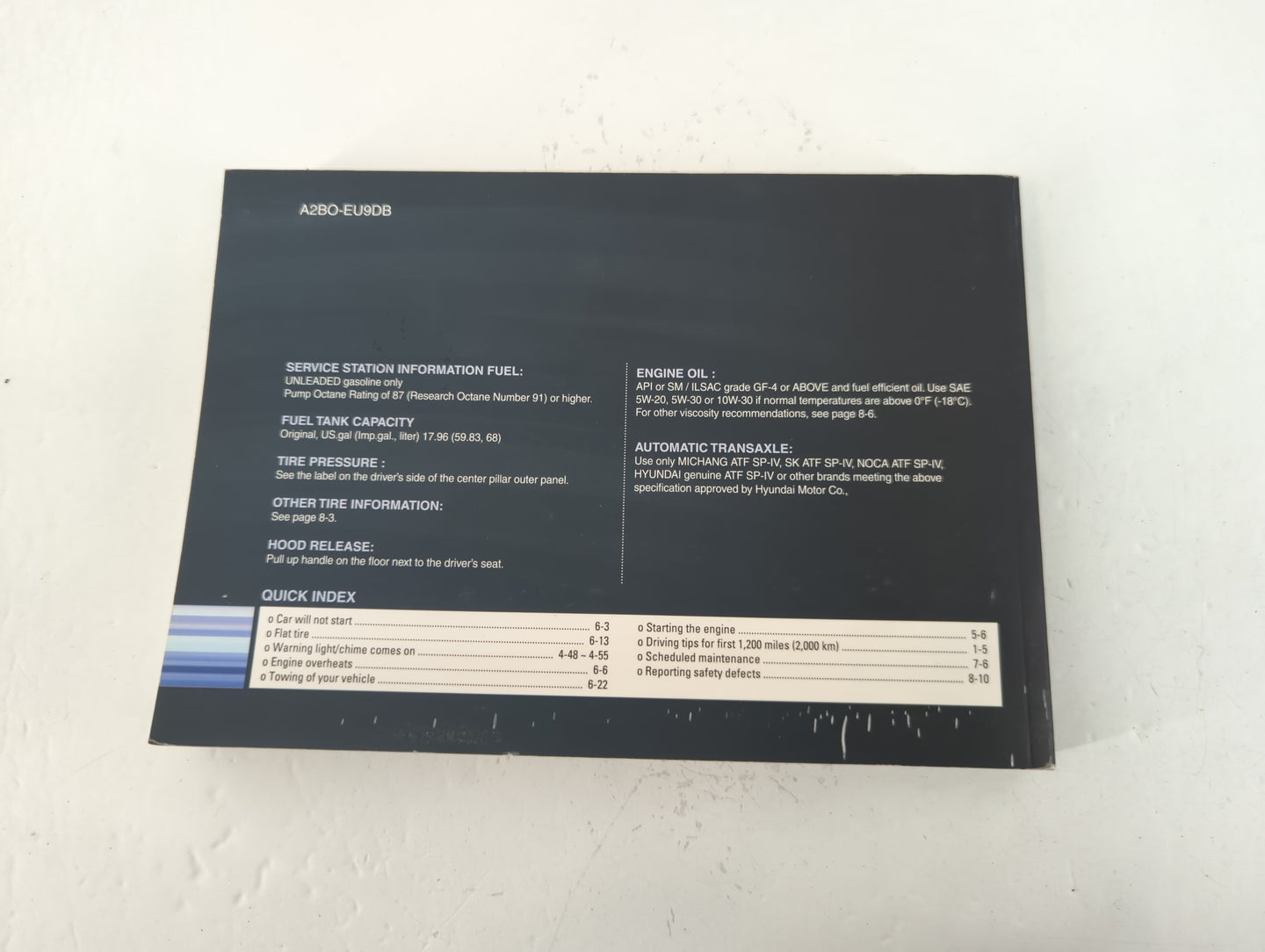 2010 Hyundai Santa Fe Owners Manual Book Guide P/N:A2BO-EU9DB OEM Used Auto Parts - Oemusedautoparts1.com