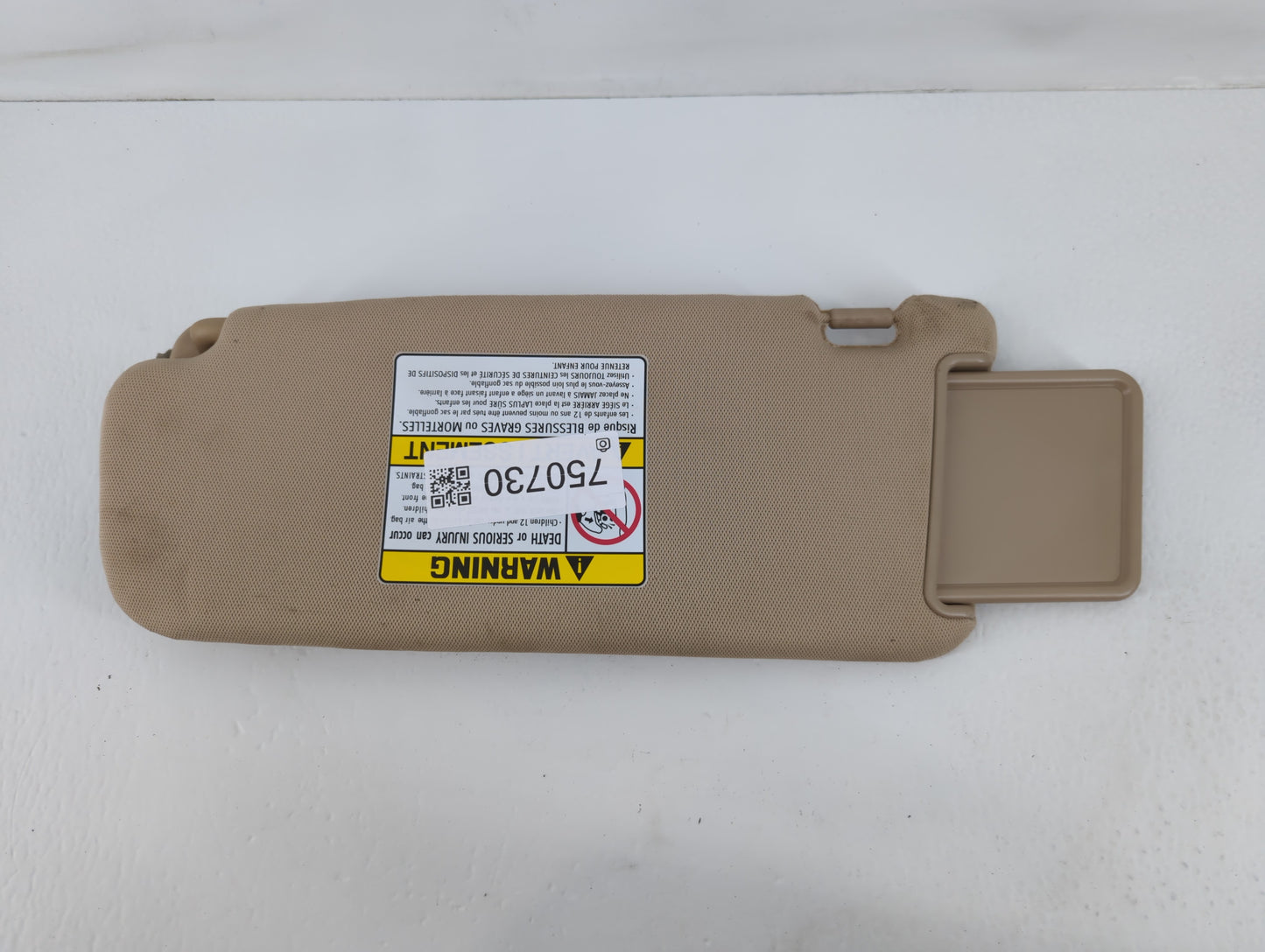 2010-2012 Hyundai Santa Fe Sun Visor Shade Replacement Driver Left Mirror Fits Fits 2010 2011 2012 OEM Used Auto Parts - Oem