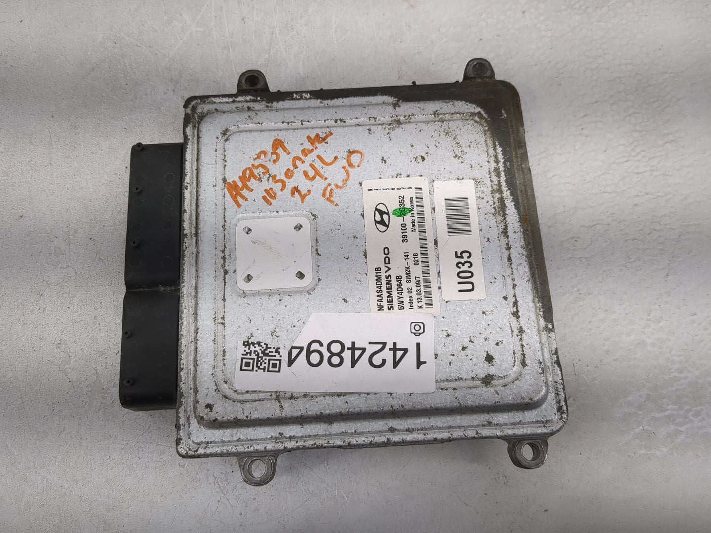 2009-2010 Hyundai Sonata PCM Engine Control Computer ECU ECM PCU OEM P/N:39100-2G352 Fits Fits 2009 2010 OEM Used Auto Parts