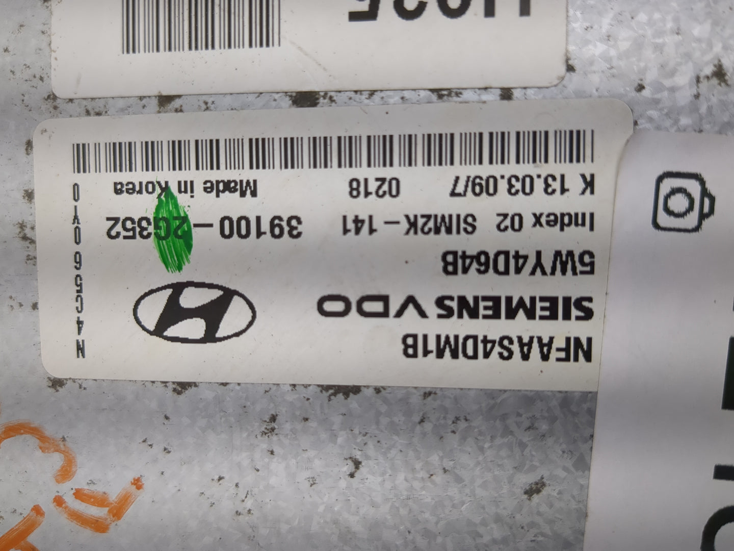 2009-2010 Hyundai Sonata PCM Engine Control Computer ECU ECM PCU OEM P/N:39100-2G352 Fits Fits 2009 2010 OEM Used Auto Parts
