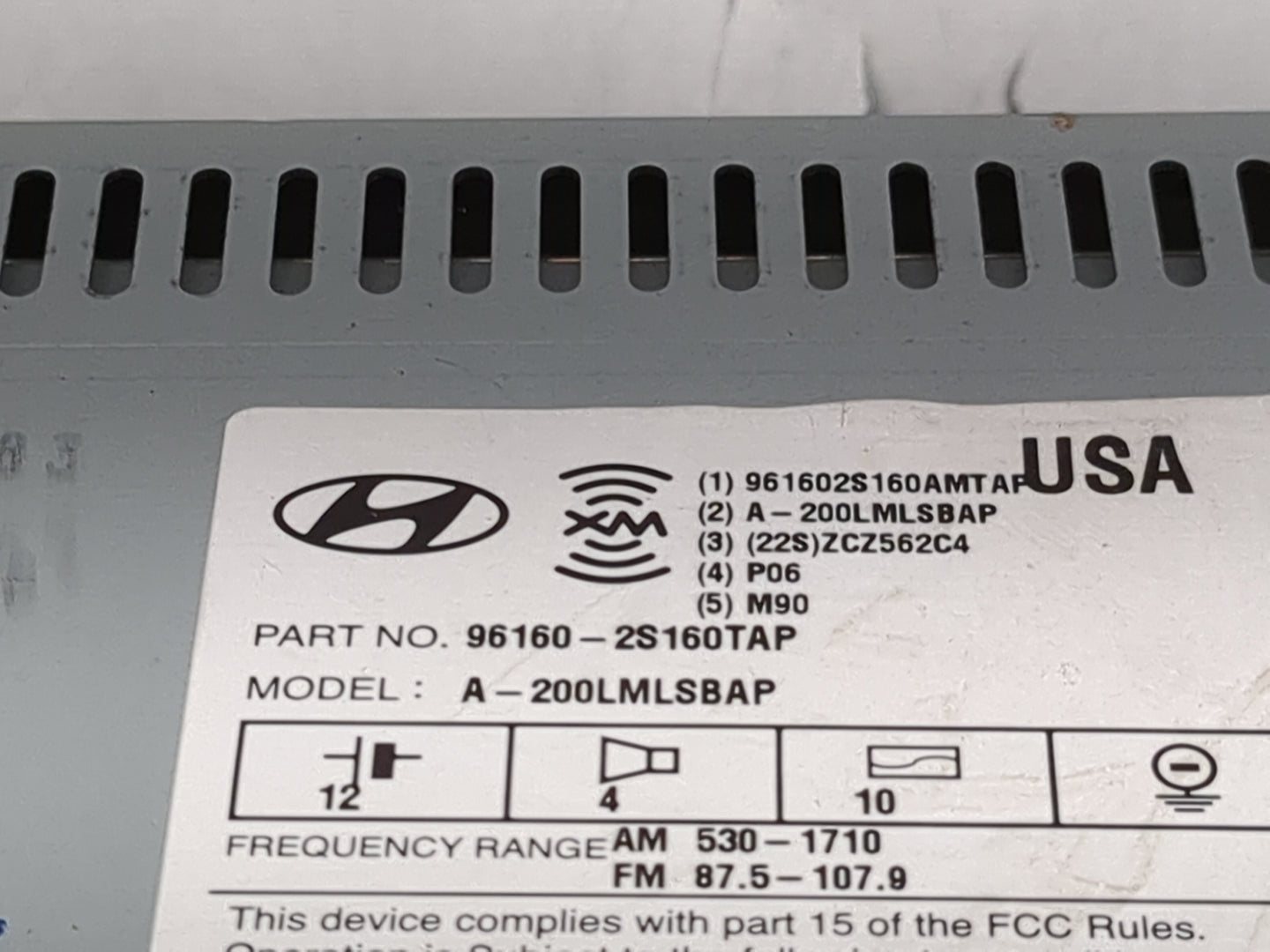 2010-2013 Hyundai Tucson Radio AM FM Cd Player Receiver Replacement P/N:961602S160AMTAP A-200LMLSBAP Fits Fits 2010 2011 201