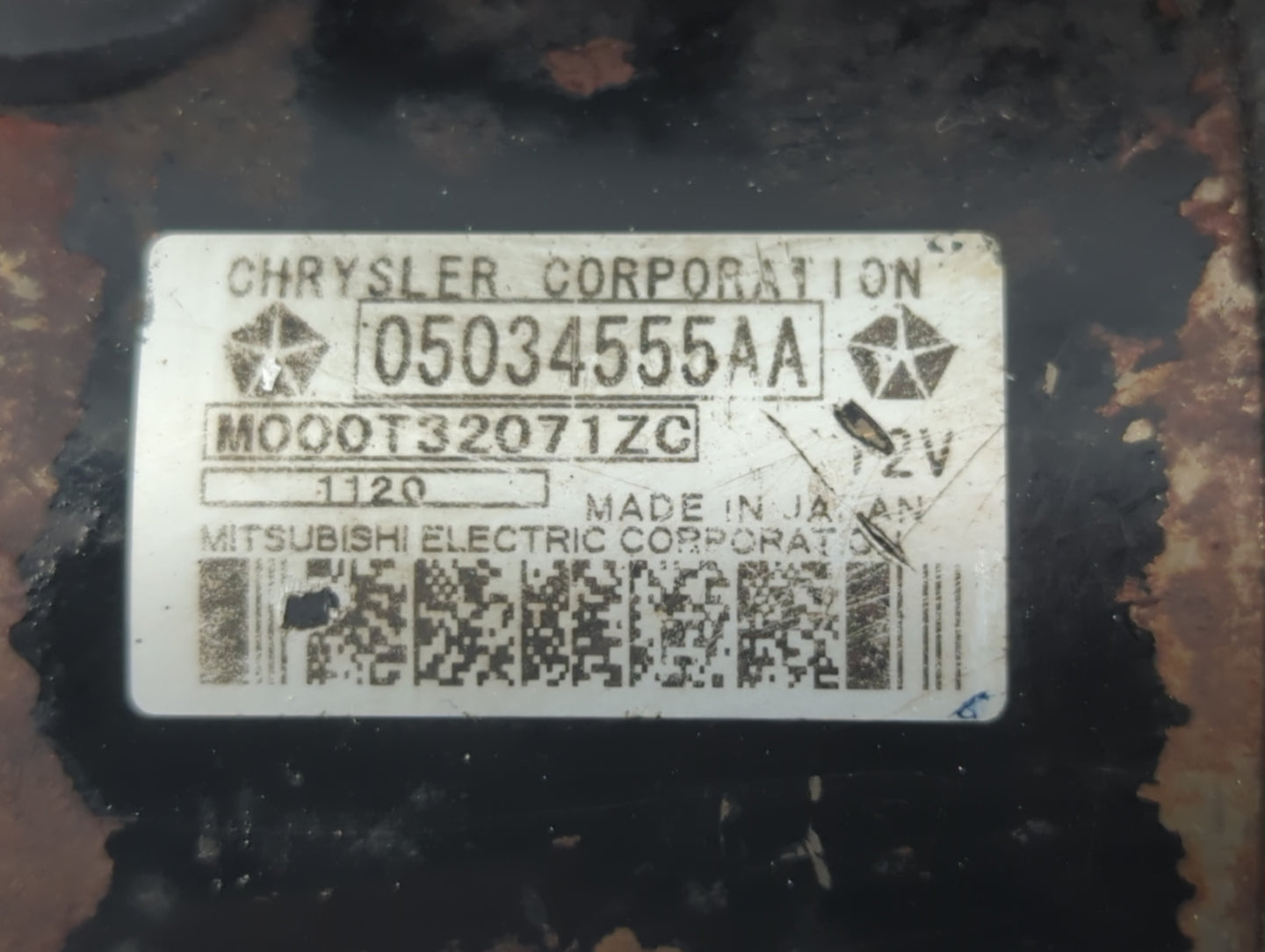 2010 Jeep Compass Car Starter Motor Solenoid OEM P/N:M000T32071ZC 05034555AA Fits OEM Used Auto Parts - Oemusedautoparts1.co