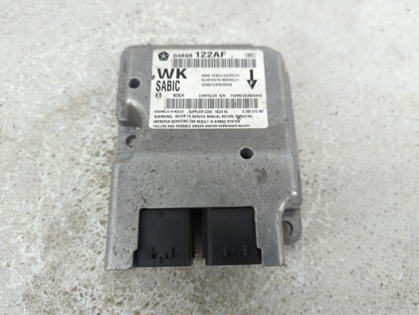 2010 Jeep Grand Cherokee PCM Engine Control Computer ECU ECM PCU OEM P/N:04896122AF Fits OEM Used Auto Parts - Oemusedautopa