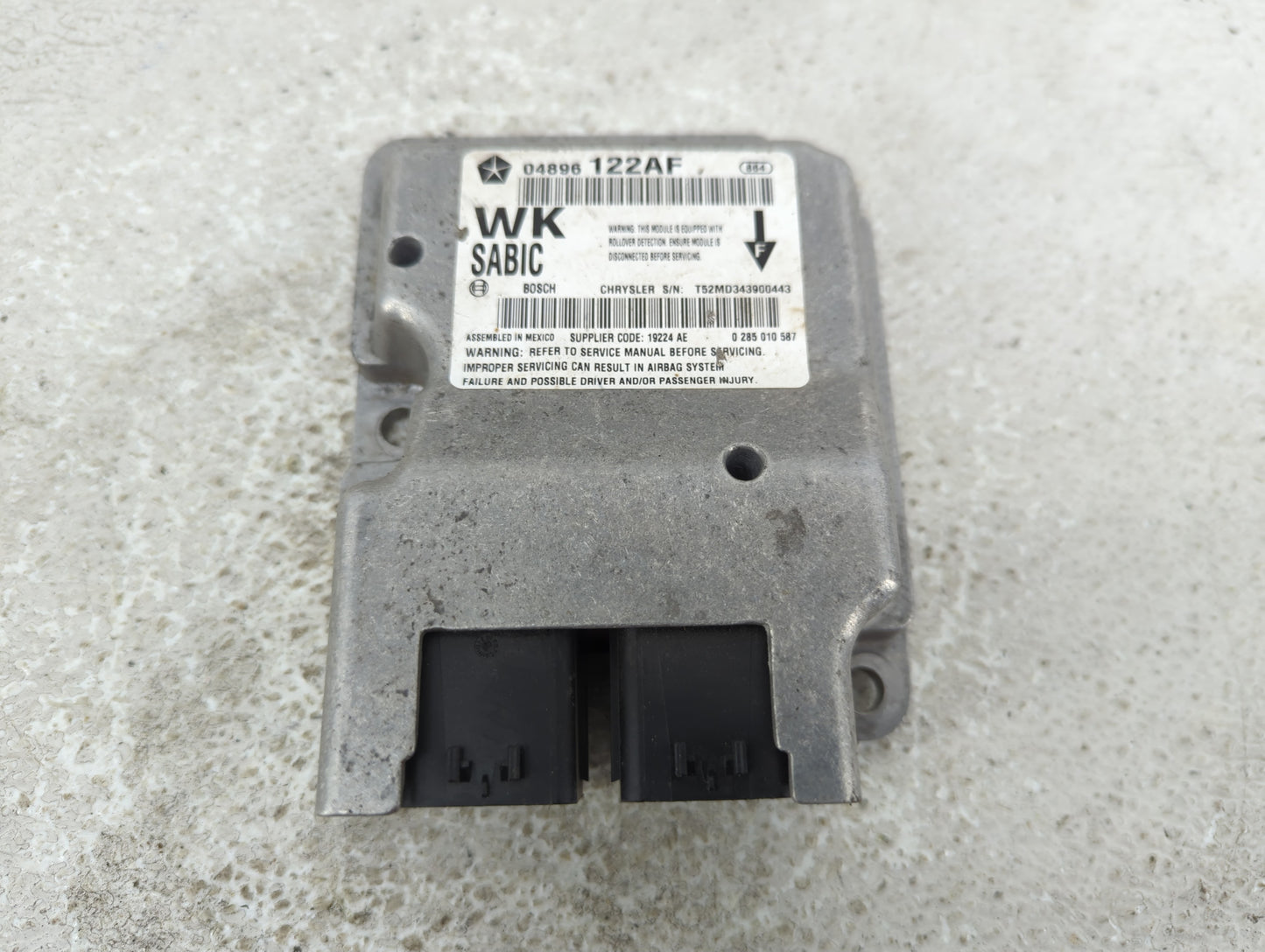 2010 Jeep Grand Cherokee PCM Engine Control Computer ECU ECM PCU OEM P/N:04896122AF Fits OEM Used Auto Parts - Oemusedautopa
