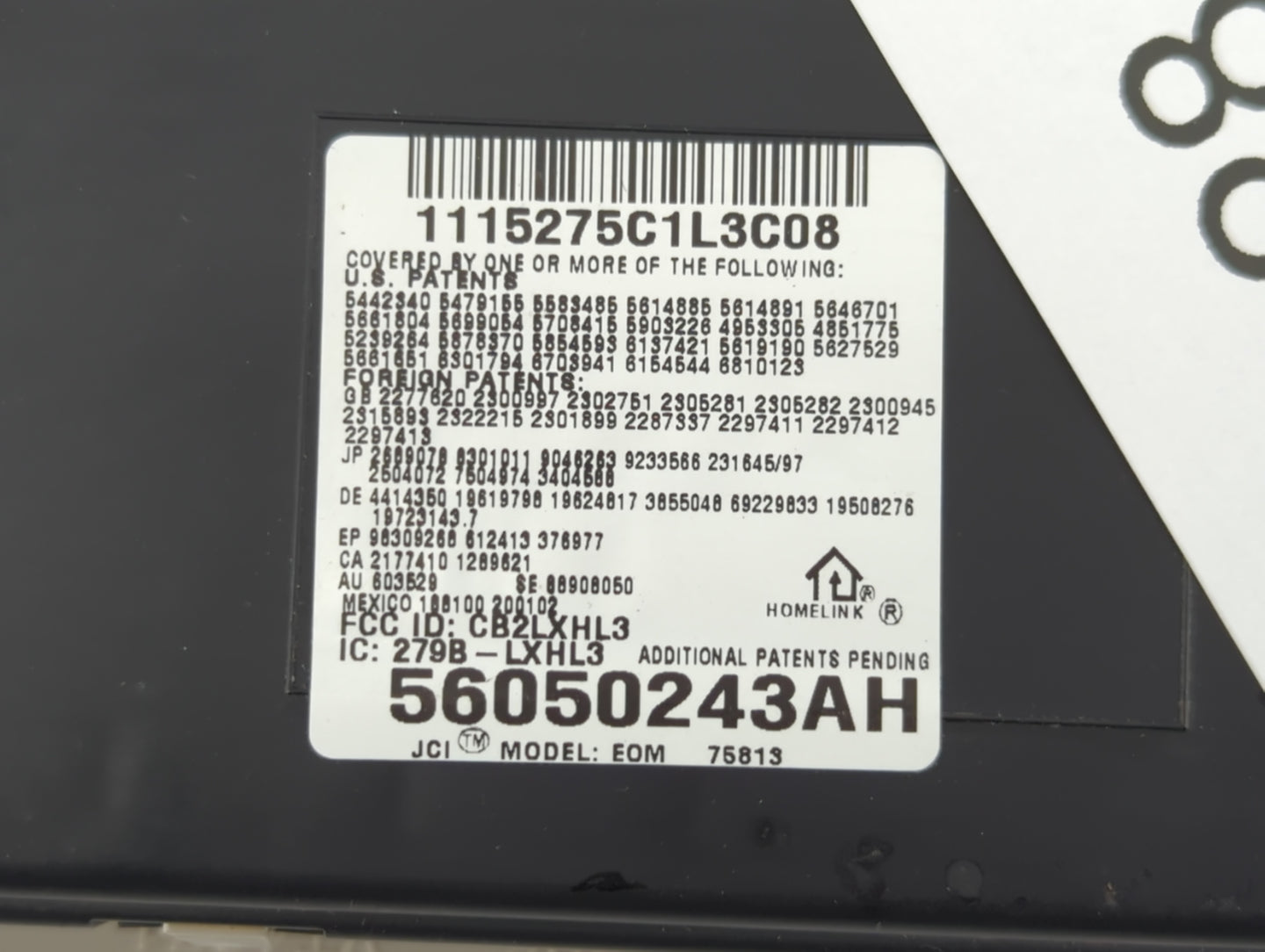 2010 Jeep Grand Cherokee Overhead Roof Console - Oemusedautoparts1.com