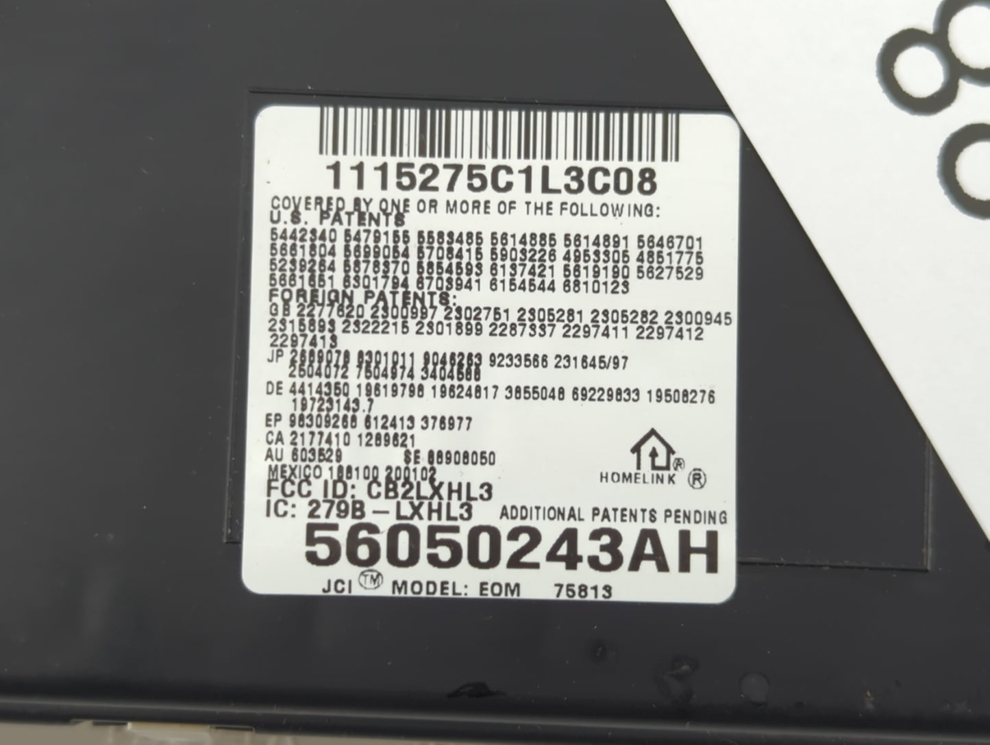 2010 Jeep Grand Cherokee Overhead Roof Console - Oemusedautoparts1.com