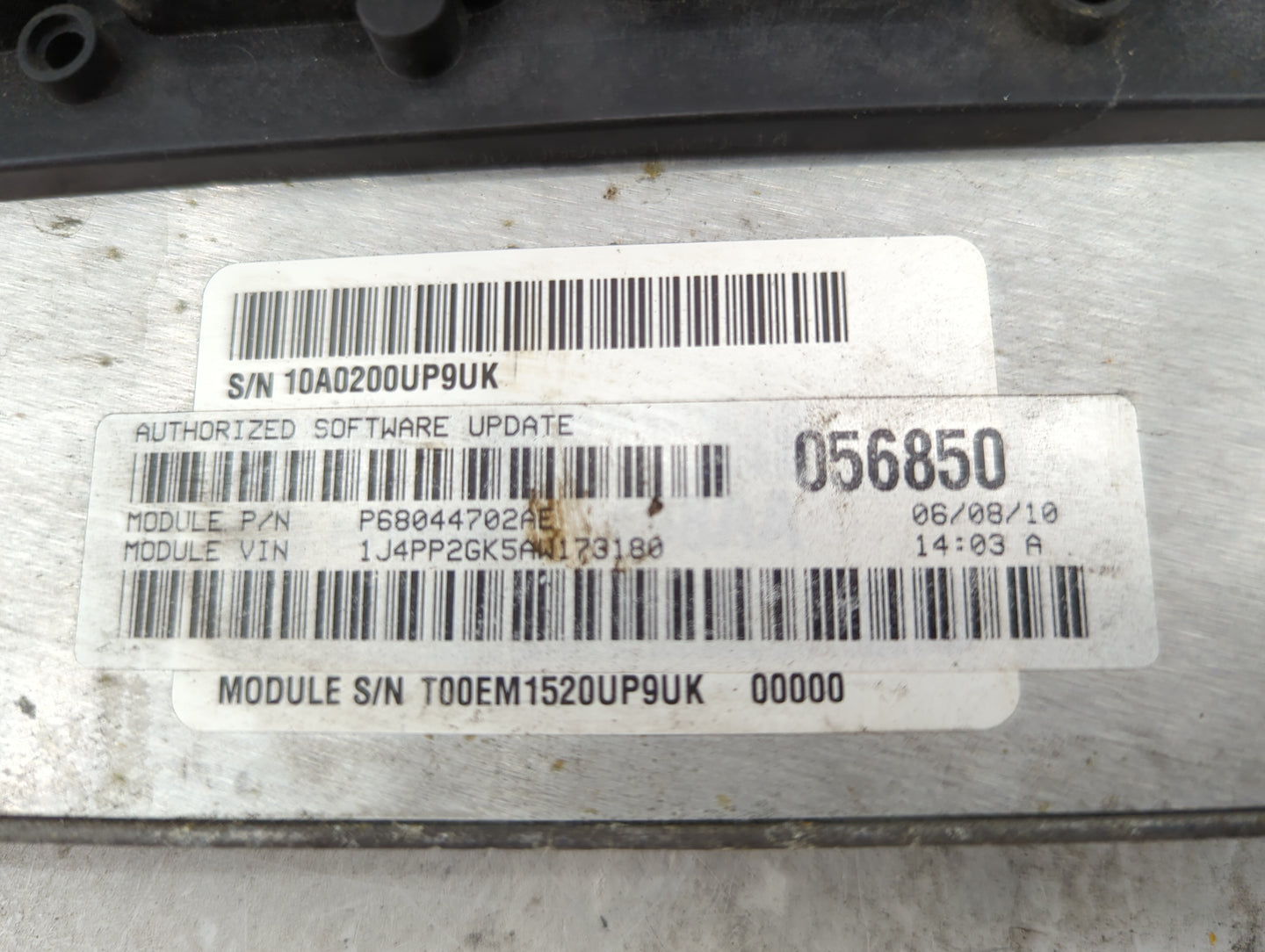 2010 Jeep Liberty PCM Engine Control Computer ECU ECM PCU OEM P/N:P68044702AE Fits OEM Used Auto Parts - Oemusedautoparts1.c