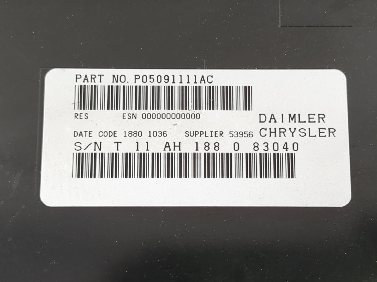 2007-2010 Jeep Patriot Radio AM FM Cd Player Receiver Replacement P/N:P05091111AC Fits Fits 2007 2008 2009 2010 OEM Used Aut
