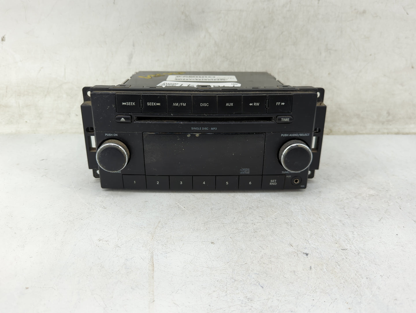 2009-2010 Jeep Patriot Radio AM FM Cd Player Receiver Replacement P/N:P05091111AC Fits Fits 2008 2009 2010 OEM Used Auto Par