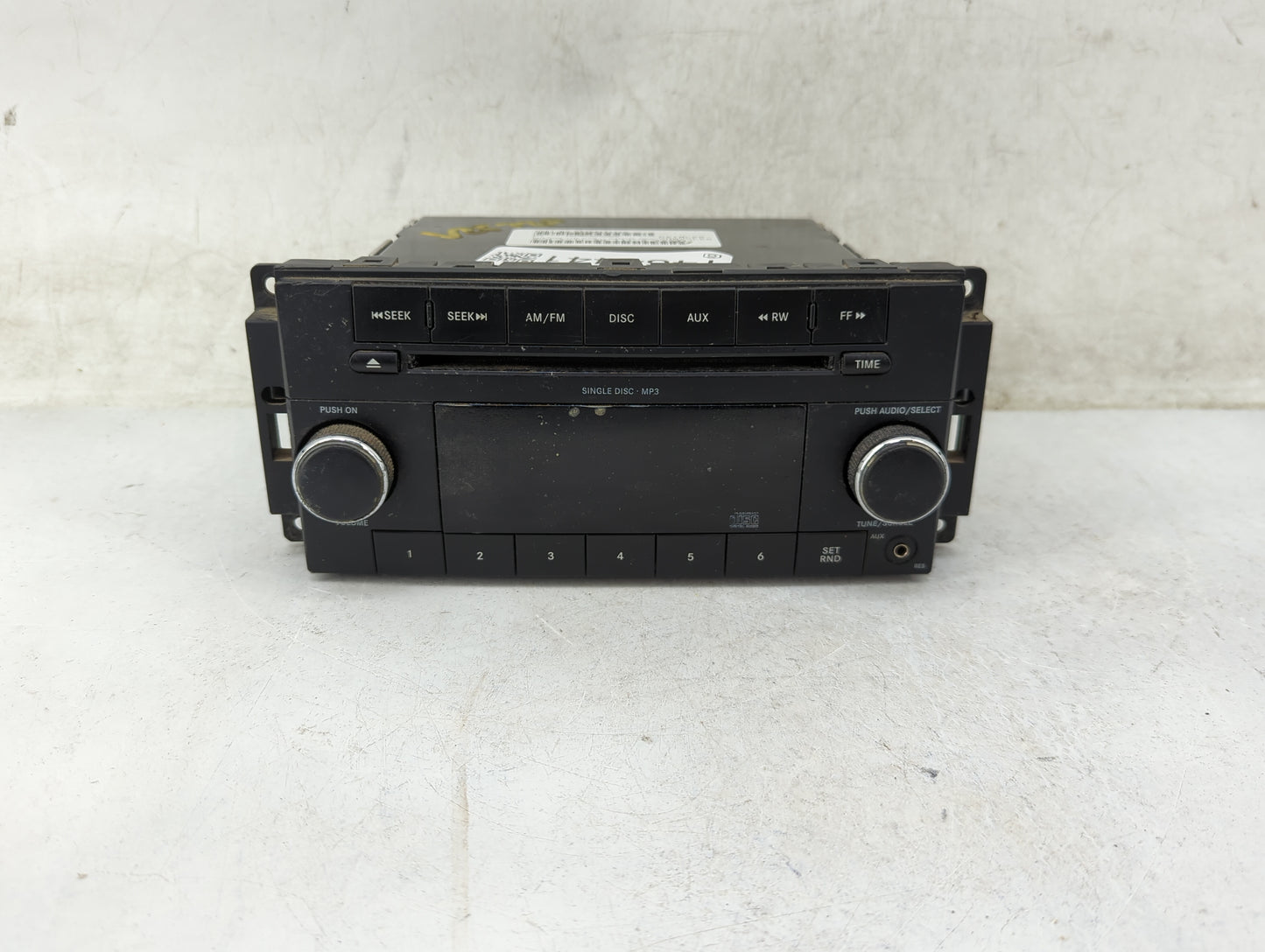 2009-2010 Jeep Patriot Radio AM FM Cd Player Receiver Replacement P/N:P05091111AC Fits Fits 2008 2009 2010 OEM Used Auto Par