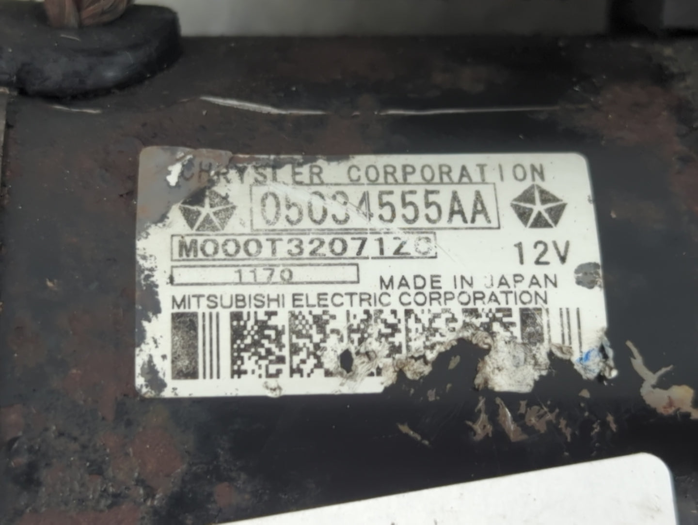 2007-2017 Jeep Patriot Car Starter Motor Solenoid OEM P/N:M000T32071ZC 05084555AA Fits OEM Used Auto Parts - Oemusedautopart