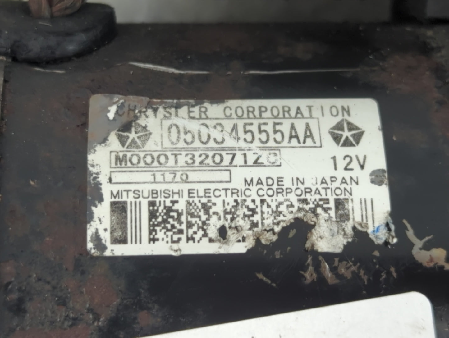 2007-2017 Jeep Patriot Car Starter Motor Solenoid OEM P/N:M000T32071ZC 05084555AA Fits OEM Used Auto Parts - Oemusedautopart