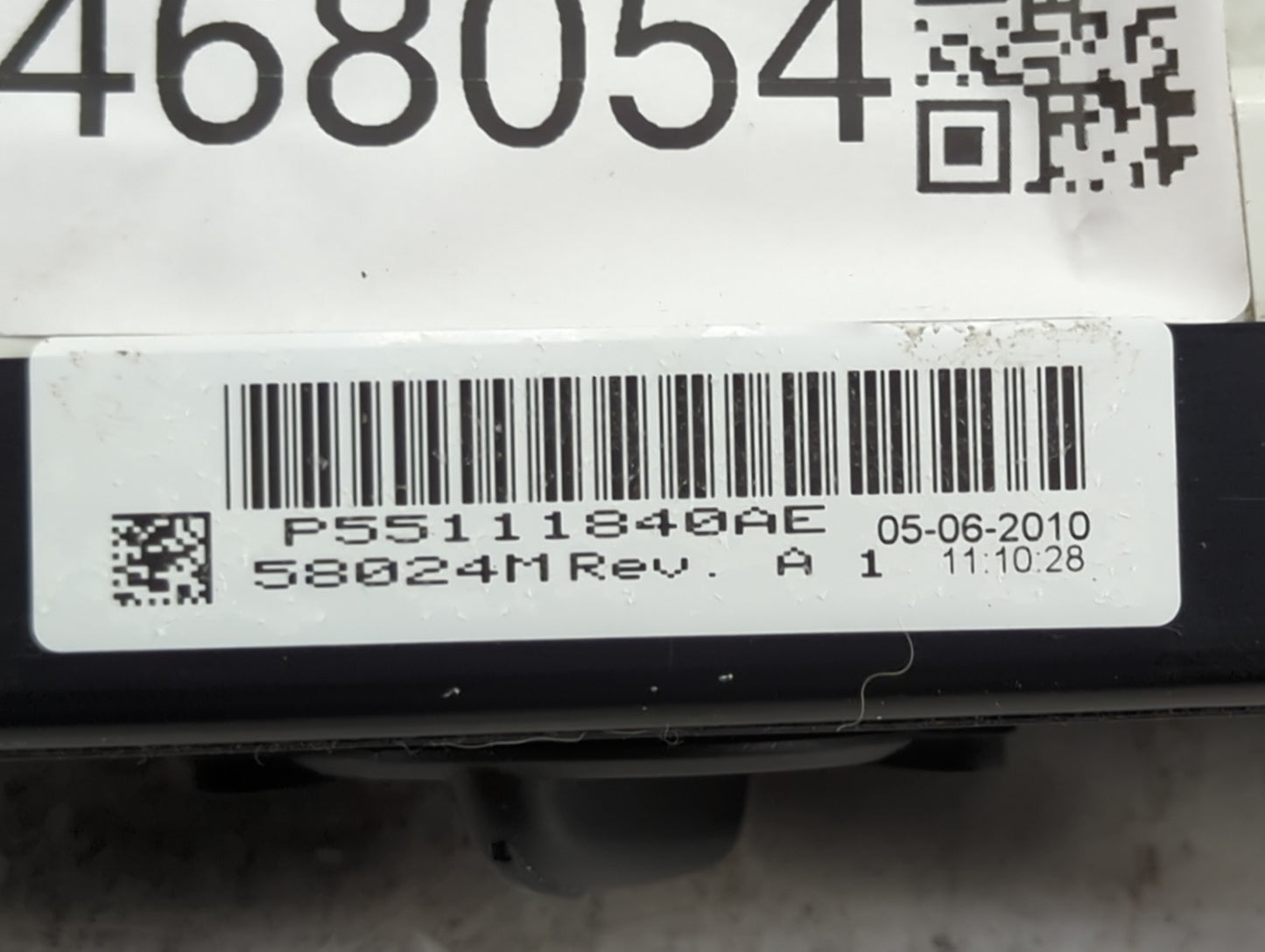 2007-2010 Jeep Wrangler Climate Control Module Temperature AC/Heater Replacement P/N:P55111840AE 58024M Fits OEM Used Auto P