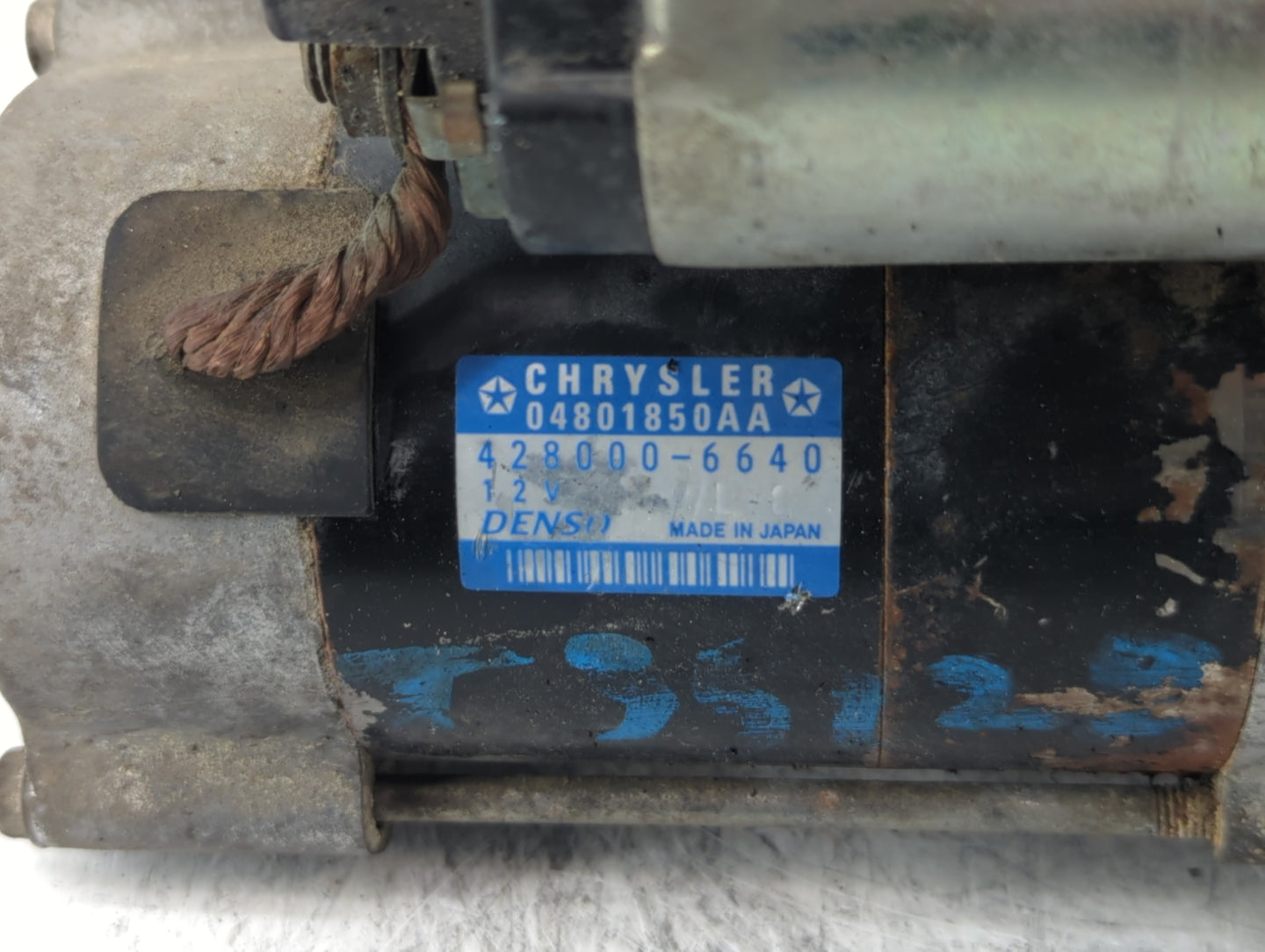 2009-2011 Jeep Wrangler Car Starter Motor Solenoid OEM P/N:428000-6640 04801850AA Fits Fits 2009 2010 2011 OEM Used Auto Par