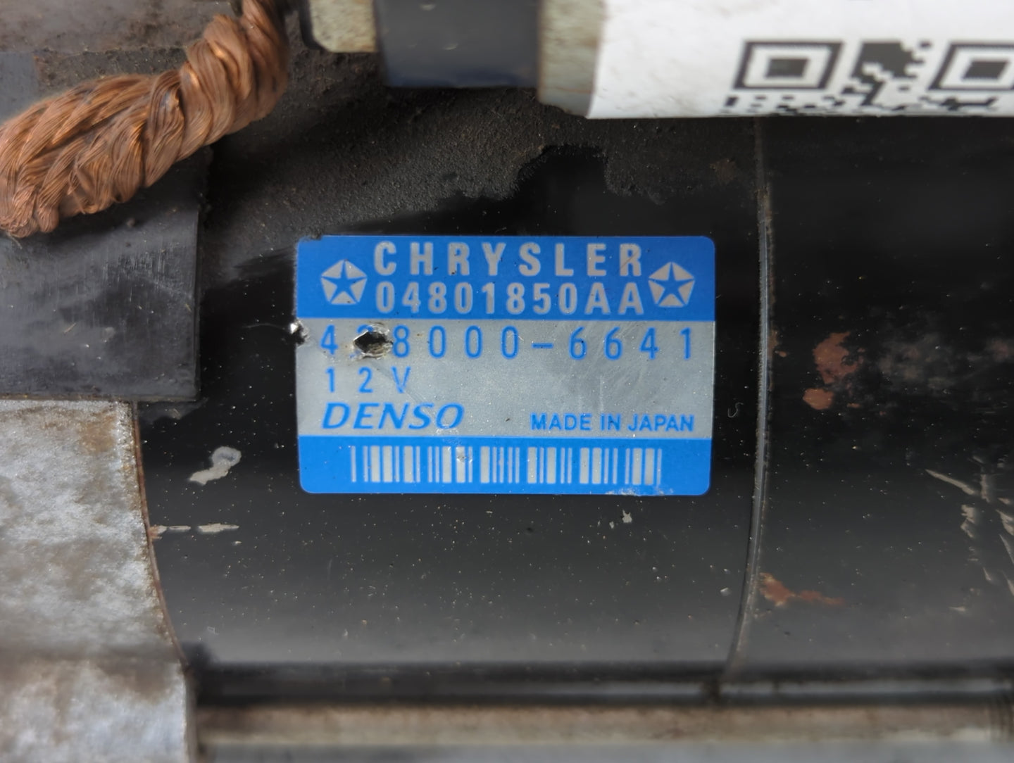 2009-2011 Jeep Wrangler Car Starter Motor Solenoid OEM P/N:428000-6641 04801850AA Fits Fits 2009 2010 2011 OEM Used Auto Par