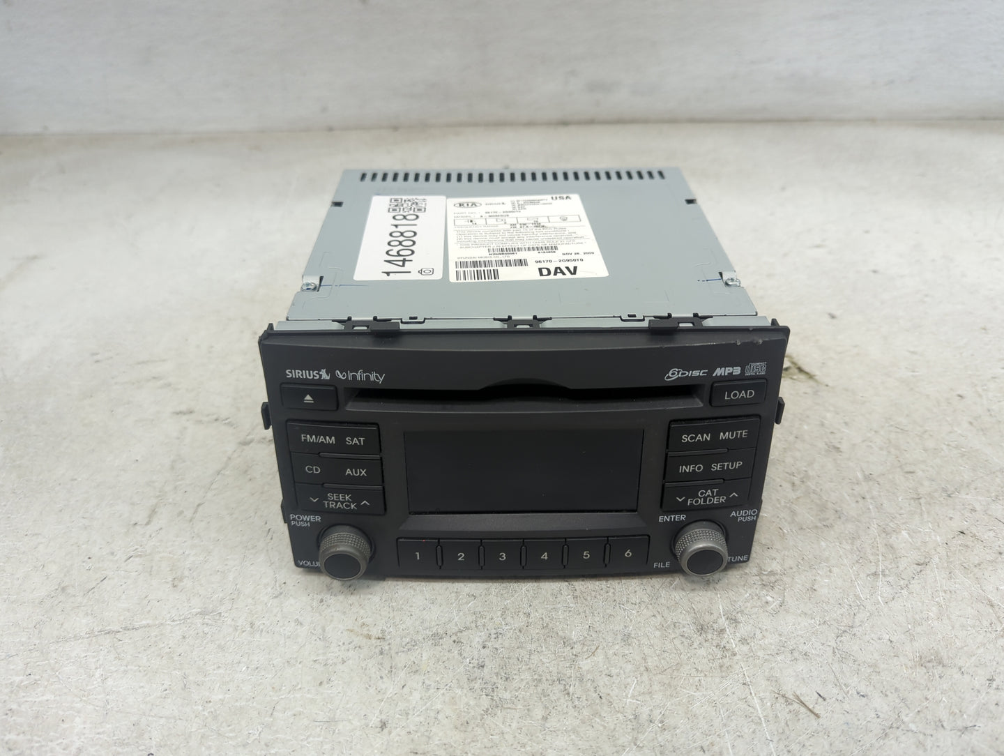2009-2010 Kia Optima Radio AM FM Cd Player Receiver Replacement P/N:96170-2G950T0 A-300MGUS Fits Fits 2009 2010 OEM Used Aut
