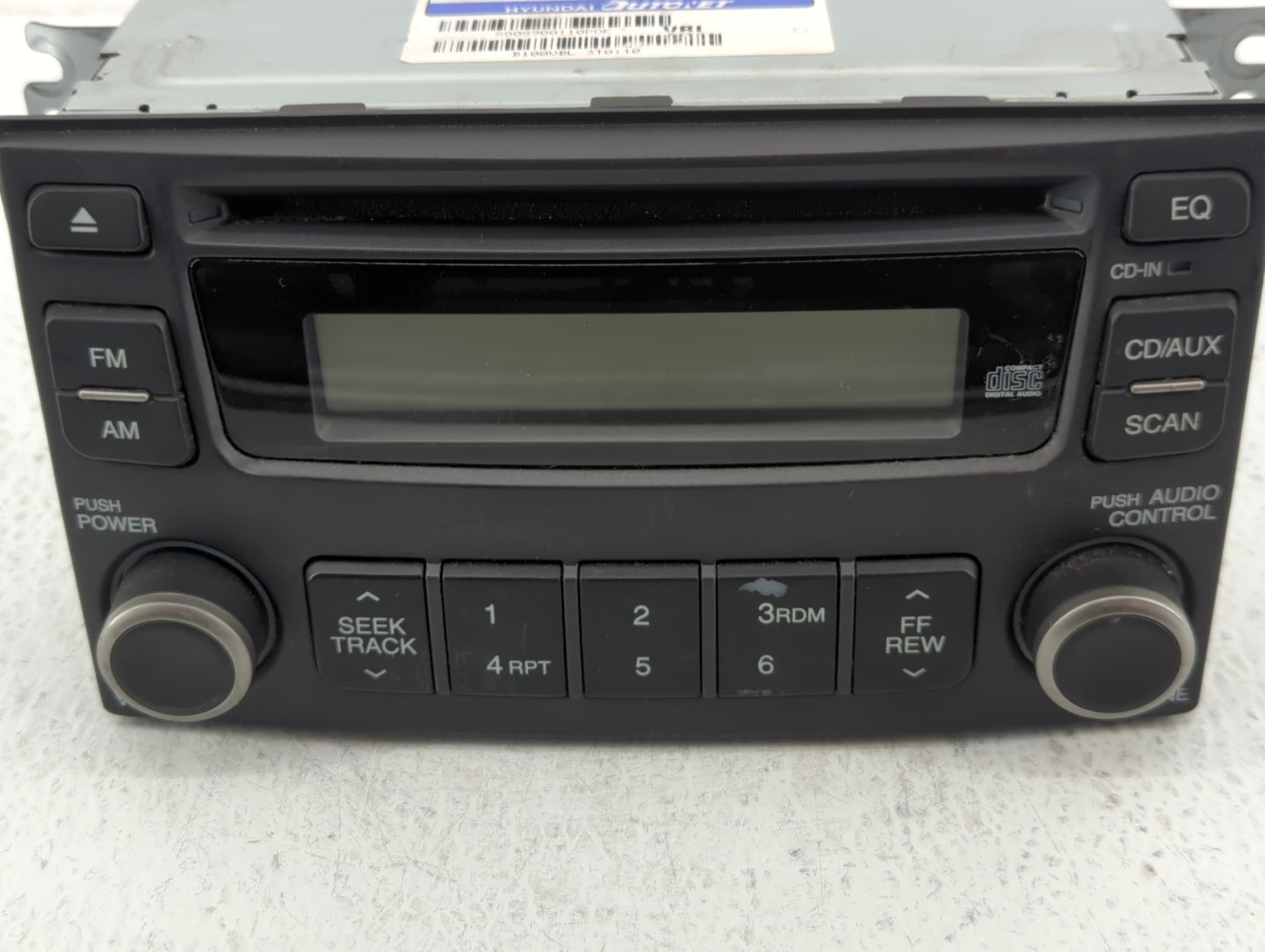 2010 Kia Optima Radio AM FM Cd Player Receiver Replacement P/N:96140-2G600T0 Fits OEM Used Auto Parts - Oemusedautoparts1.co