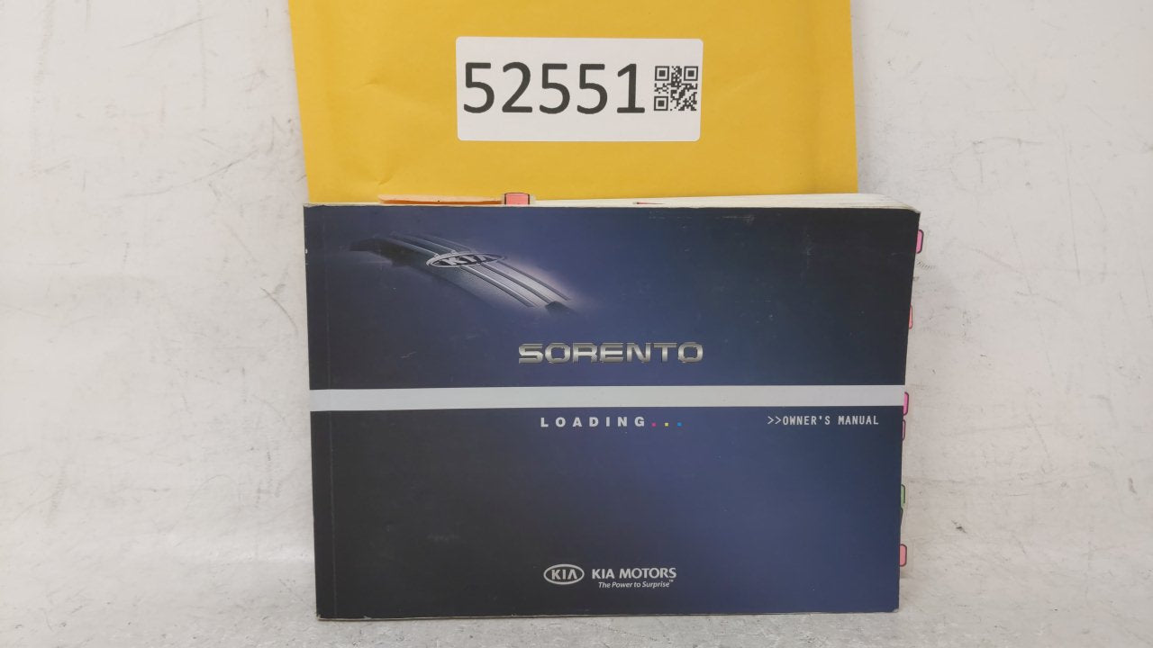 2010 Kia Sorento Owners Manual Book Guide OEM Used Auto Parts - Oemusedautoparts1.com