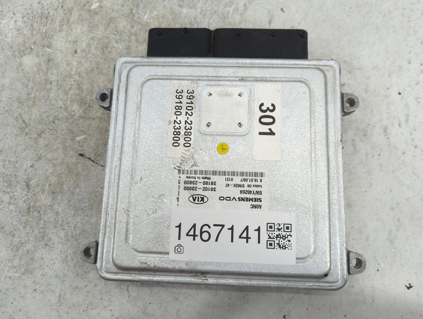 2010 Kia Soul PCM Engine Control Computer ECU ECM PCU OEM P/N:39102-23800 39180-23800, 5WY4520A Fits OEM Used Auto Parts - O