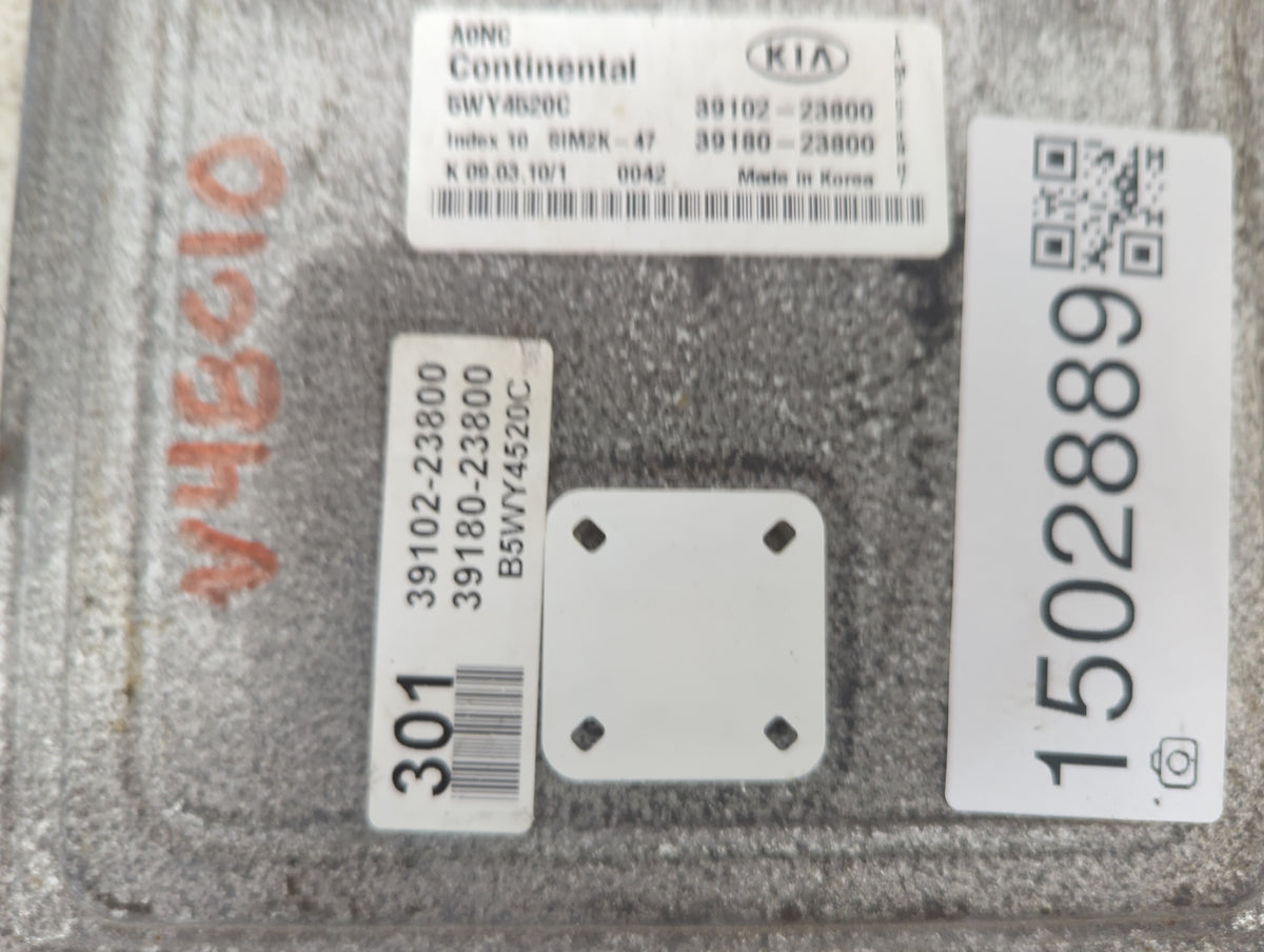 2010 Kia Soul PCM Engine Control Computer ECU ECM PCU OEM P/N:5WY4520C 39102-23800, 39180-23800, B5WY4520C Fits OEM Used Aut