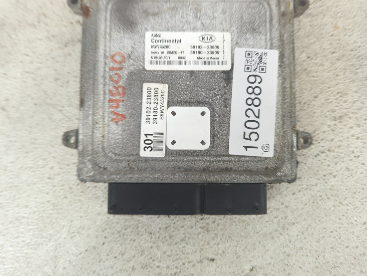 2010 Kia Soul PCM Engine Control Computer ECU ECM PCU OEM P/N:5WY4520C 39102-23800, 39180-23800, B5WY4520C Fits OEM Used Aut