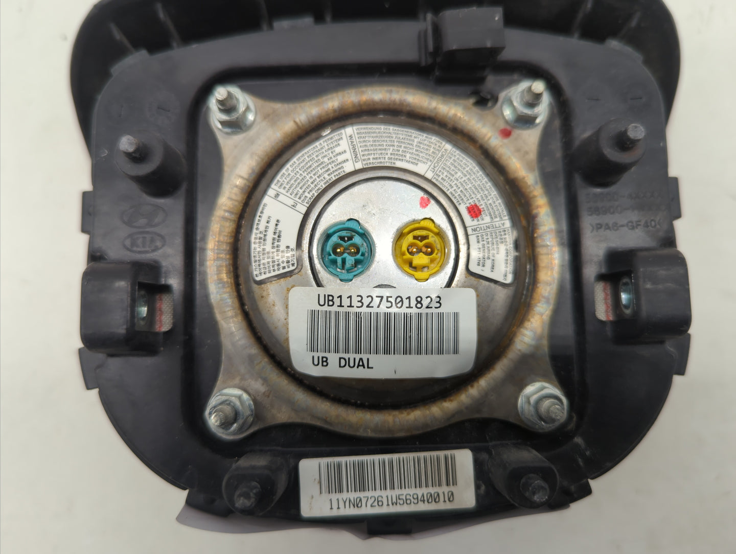 2010-2011 Kia Soul Air Bag Driver Left Steering Wheel Mounted P/N:BAM-PT1-1749 Fits Fits 2010 2011 OEM Used Auto Parts - Oem