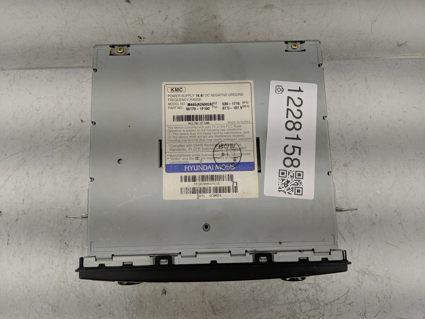 2005-2010 Kia Sportage Radio AM FM Cd Player Receiver Replacement P/N:96170-1F100 Fits Fits 2005 2006 2007 2008 2009 2010 OE