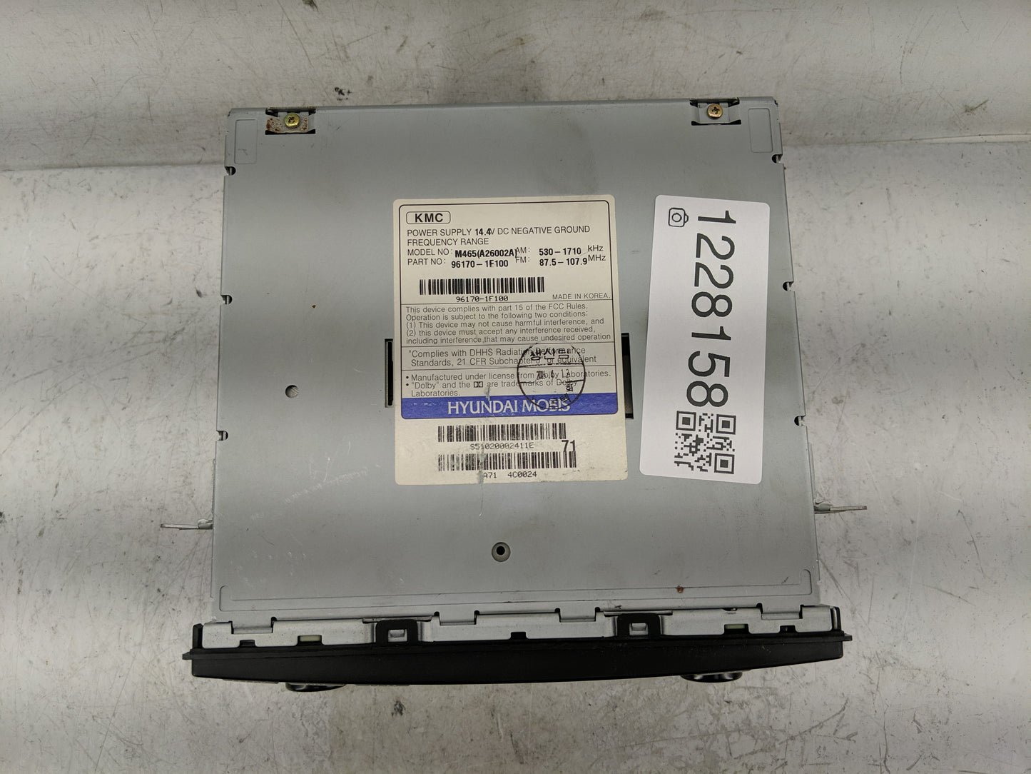 2005-2010 Kia Sportage Radio AM FM Cd Player Receiver Replacement P/N:96170-1F100 Fits Fits 2005 2006 2007 2008 2009 2010 OE