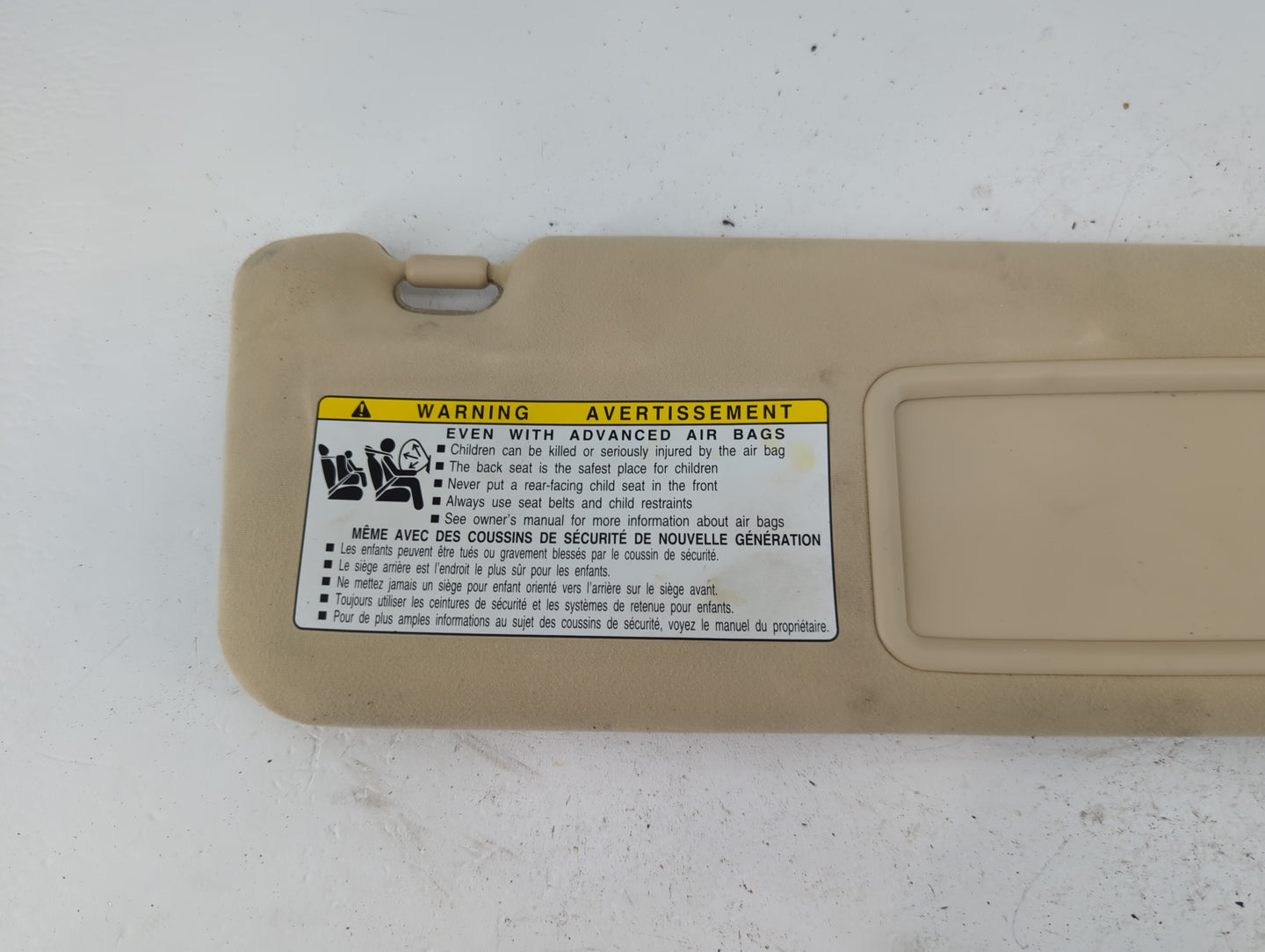 2010-2011 Lexus Es350 Sun Visor Shade Replacement Passenger Right Mirror Fits Fits 2010 2011 OEM Used Auto Parts - Oemusedau