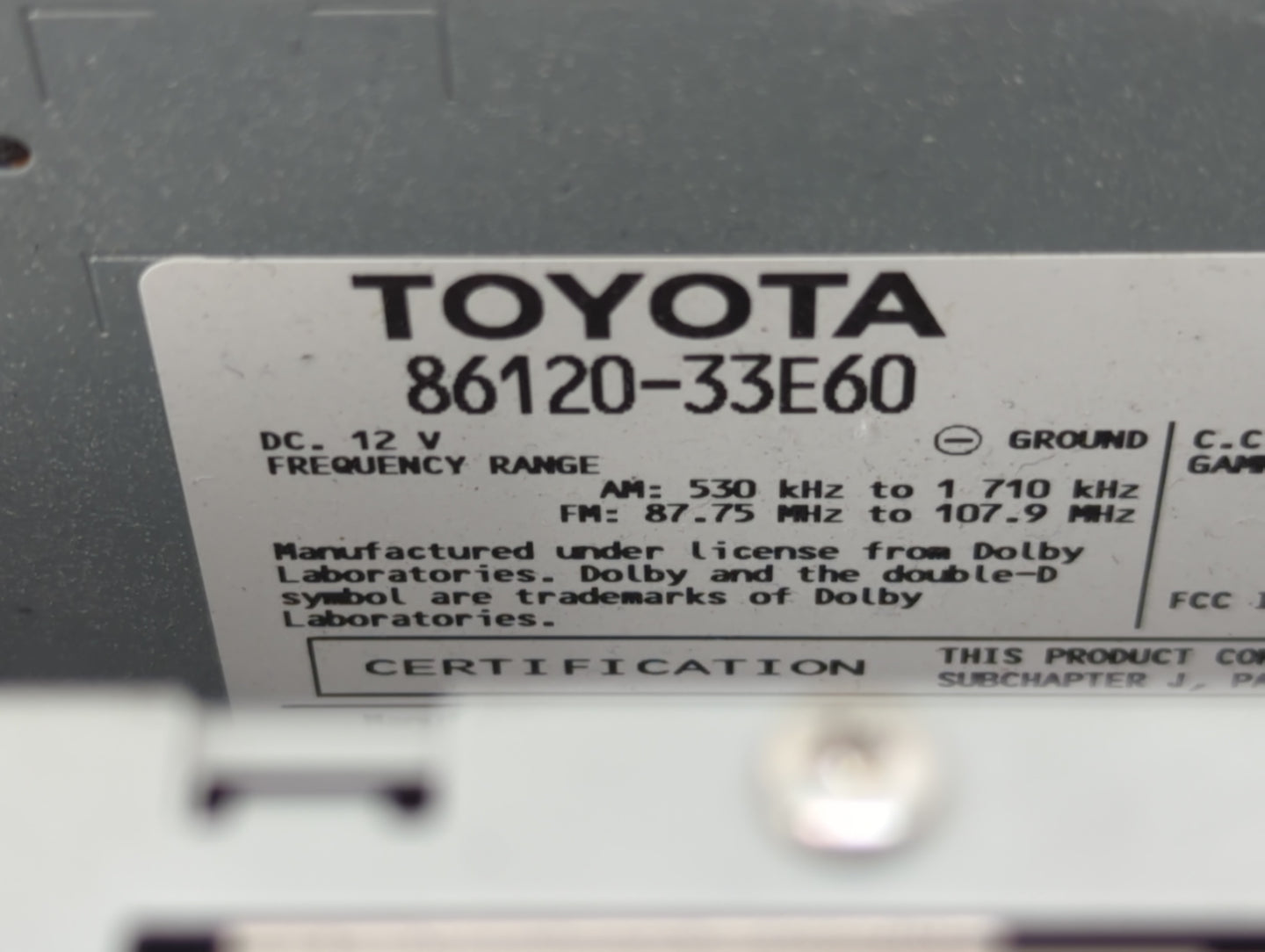 Lexus Es350 Radio Control Panel - Oemusedautoparts1.com