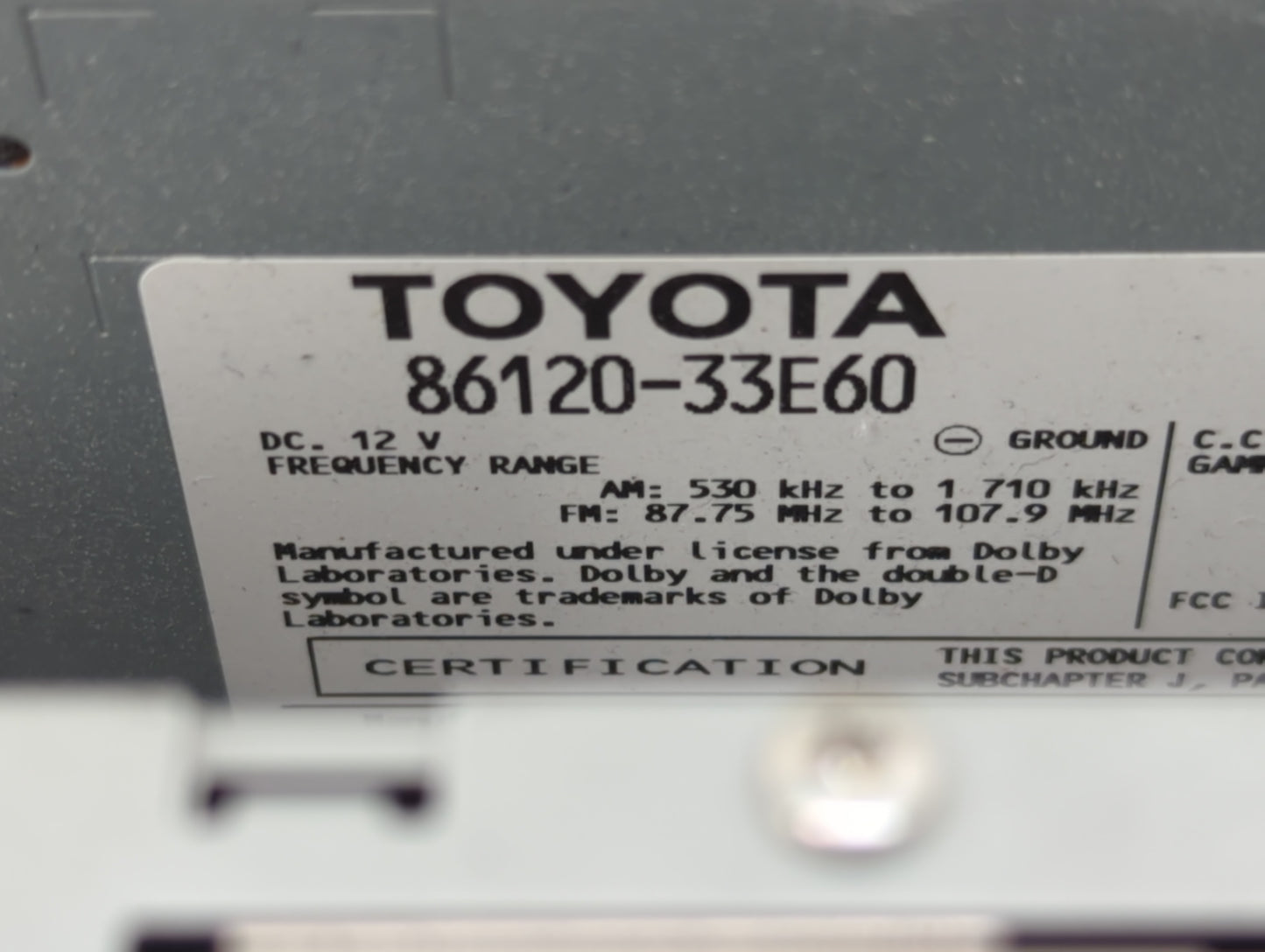 Lexus Es350 Radio Control Panel - Oemusedautoparts1.com