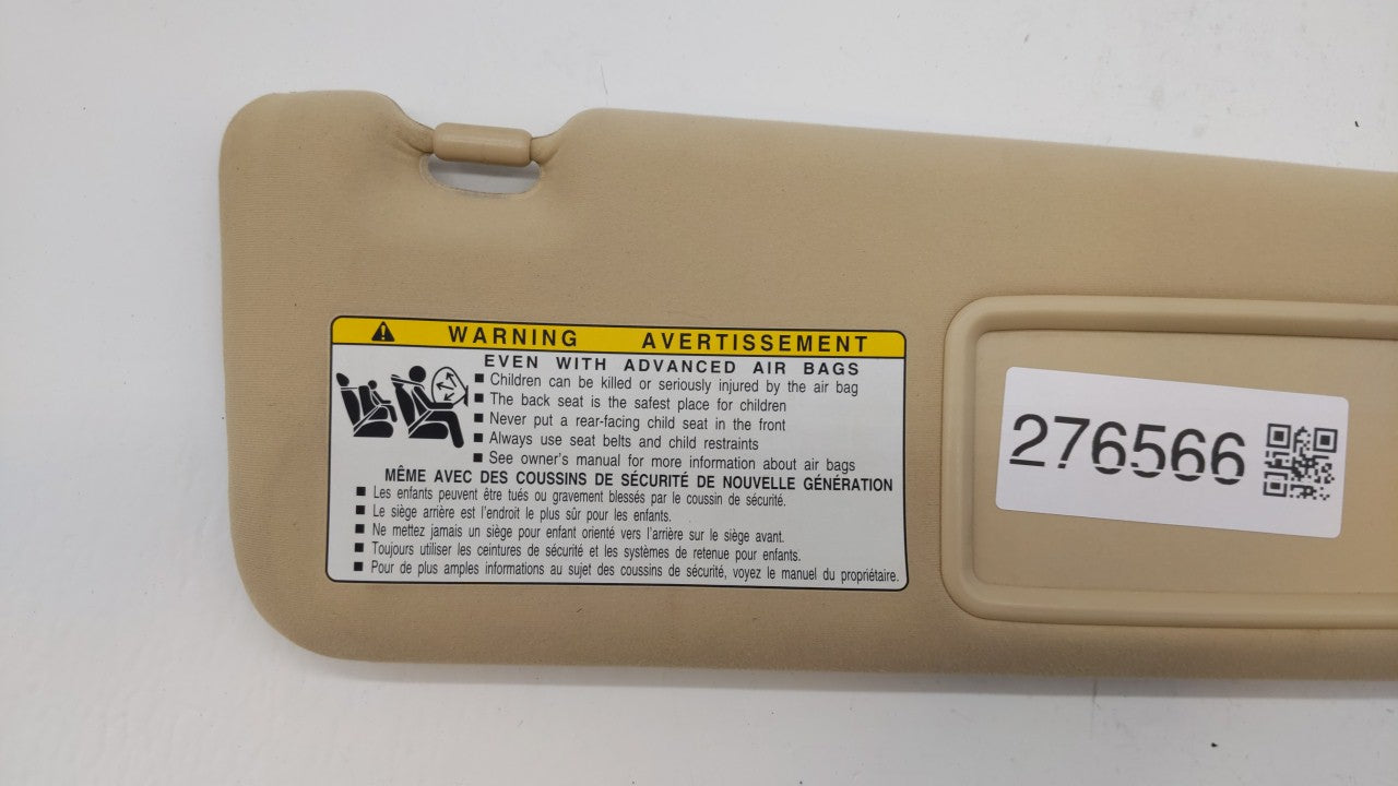 2010-2011 Lexus Es350 Sun Visor Shade Replacement Passenger Right Mirror Fits Fits 2010 2011 OEM Used Auto Parts - Oemusedau