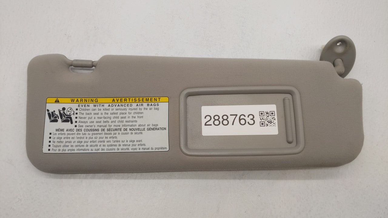 2010-2011 Lexus Es350 Sun Visor Shade Replacement Passenger Right Mirror Fits Fits 2010 2011 OEM Used Auto Parts - Oemusedau