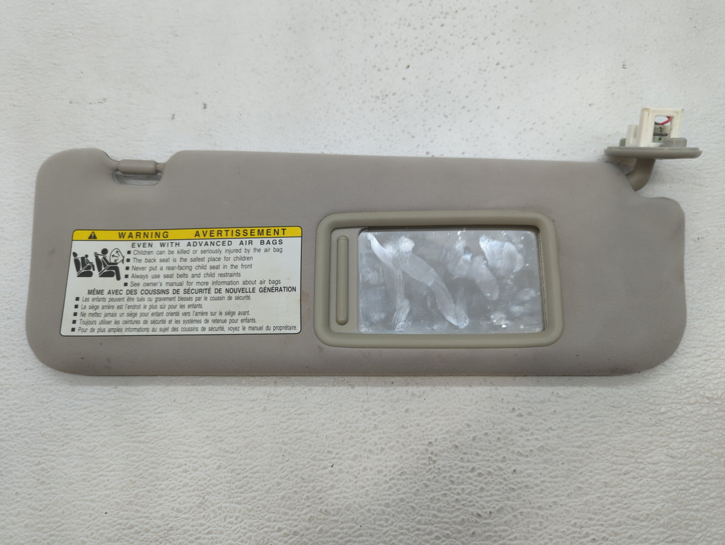 2010-2011 Lexus Es350 Sun Visor Shade Replacement Passenger Right Mirror Fits Fits 2010 2011 OEM Used Auto Parts - Oemusedau