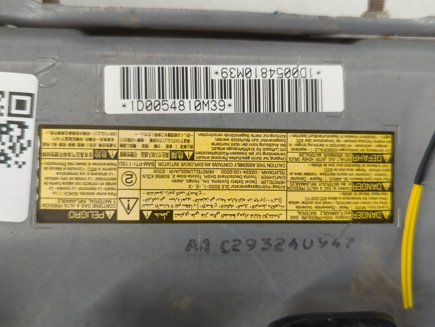 2010 Lexus Es350 Air Bag Passenger Right Dashboard Oem - Oemusedautoparts1.com