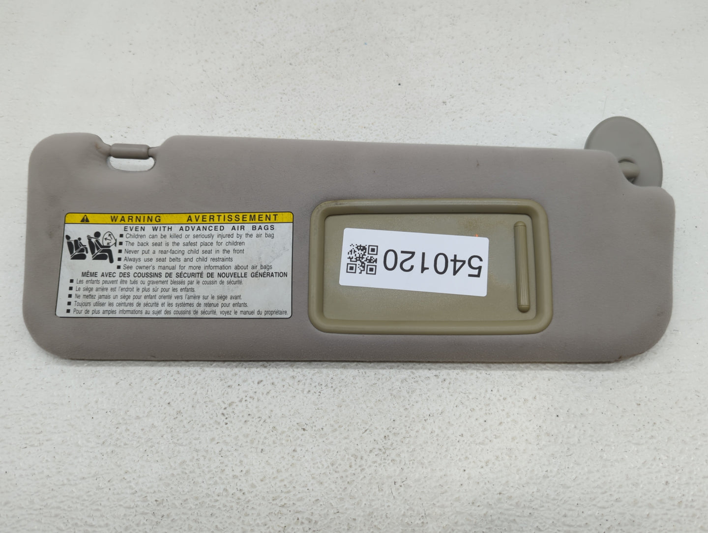 2010-2011 Lexus Es350 Sun Visor Shade Replacement Passenger Right Mirror Fits Fits 2010 2011 OEM Used Auto Parts - Oemusedau