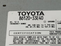 2010-2012 Lexus Es350 Radio AM FM Cd Player Receiver Replacement P/N:86120-33E40 Fits Fits 2010 2011 2012 OEM Used Auto Part