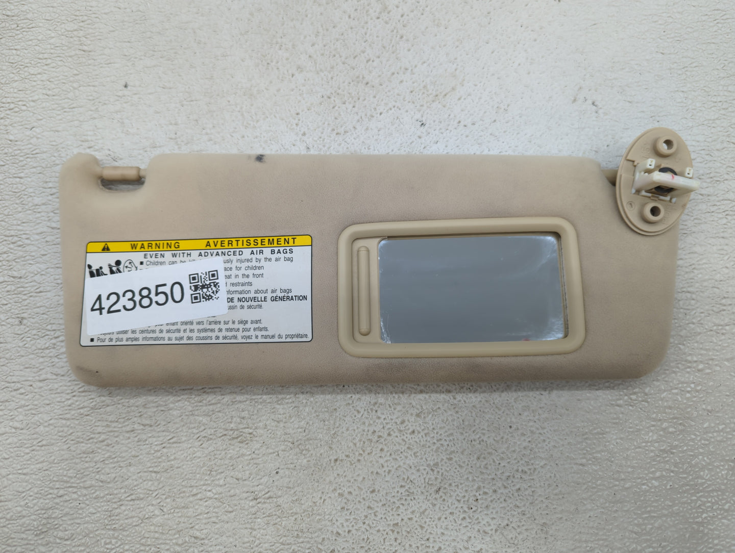 2007-2011 Lexus Gs350 Sun Visor Shade Replacement Passenger Right Mirror Fits Fits 2007 2008 2009 2010 2011 OEM Used Auto Pa