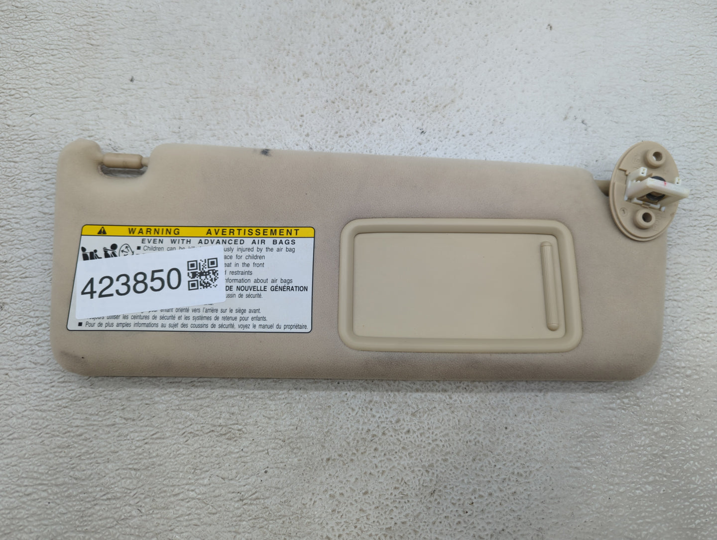 2007-2011 Lexus Gs350 Sun Visor Shade Replacement Passenger Right Mirror Fits Fits 2007 2008 2009 2010 2011 OEM Used Auto Pa