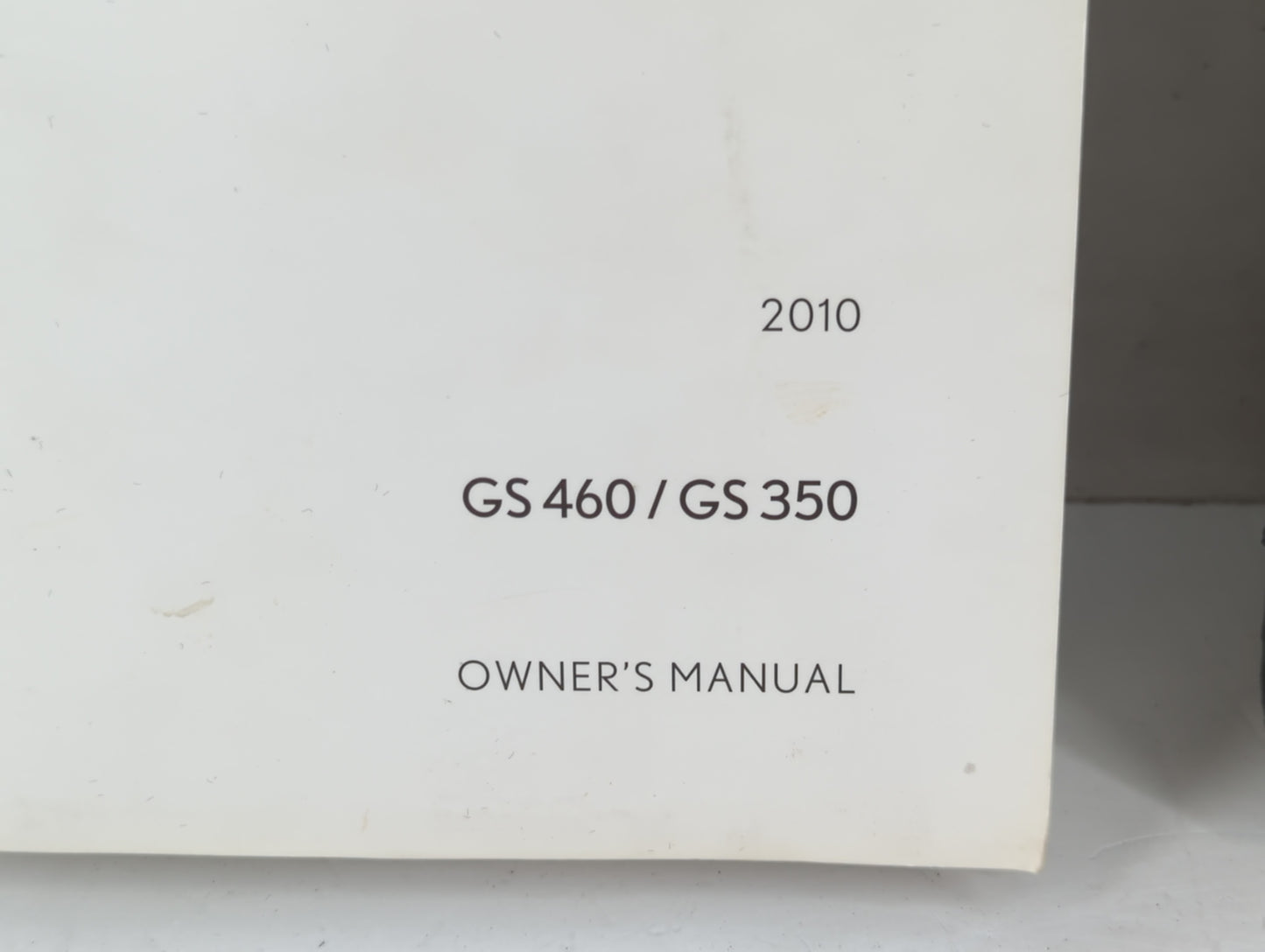 2010 Lexus Gs460 Owners Manual Book Guide P/N:01999-30C80 OEM Used Auto Parts - Oemusedautoparts1.com