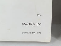 2010 Lexus Gs460 Owners Manual Book Guide P/N:01999-30C80 OEM Used Auto Parts - Oemusedautoparts1.com
