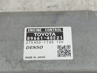 2010 Lexus Rx450 PCM Engine Control Computer ECU ECM PCU OEM P/N:89661-48E21 275400-1740 Fits OEM Used Auto Parts - Oemuseda