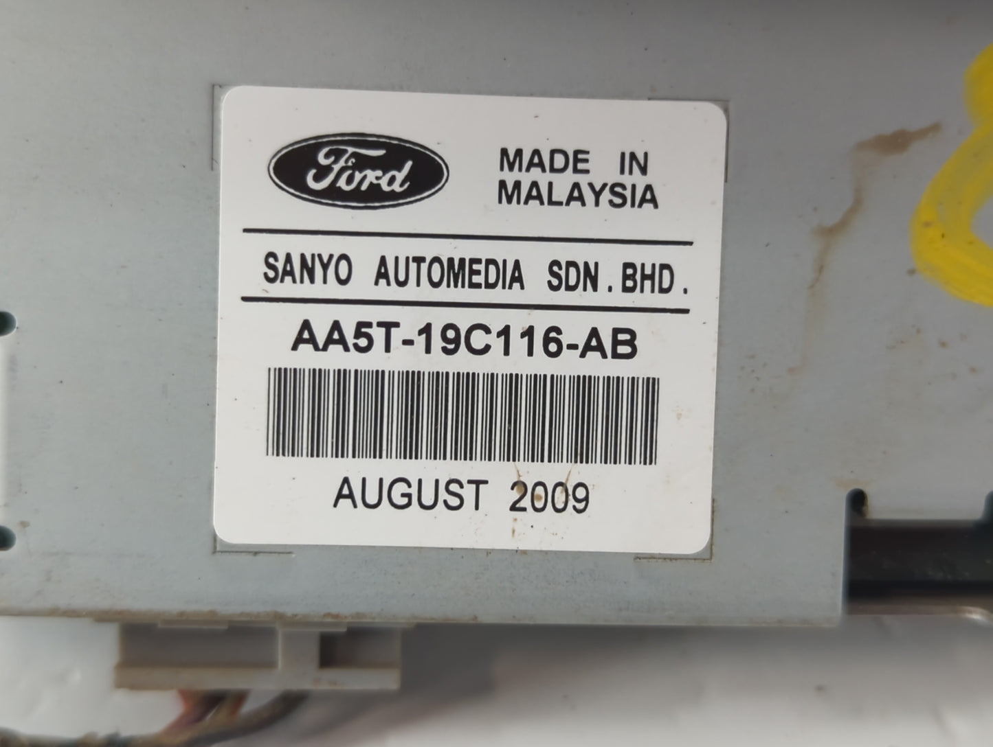2010 Lincoln Mks Radio AM FM Cd Player Receiver Replacement P/N:AA5T-19C116-AB Fits OEM Used Auto Parts - Oemusedautoparts1.