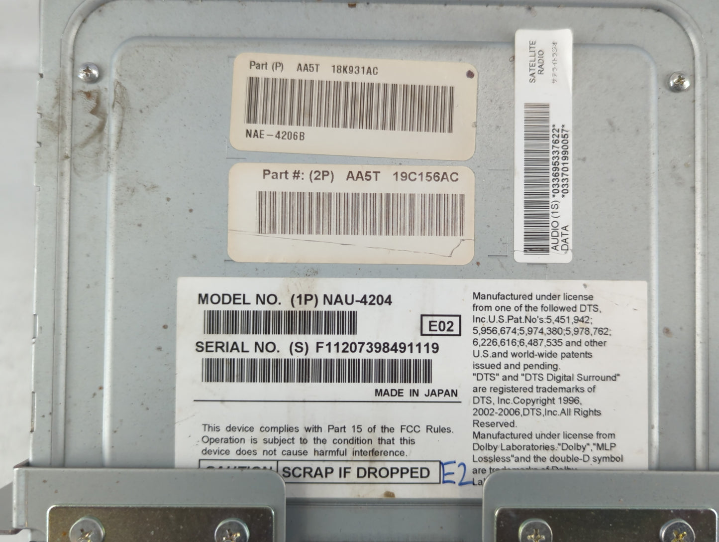 2010 Lincoln Mks Radio AM FM Cd Player Receiver Replacement P/N:AA5T 18K931AC AA5T 19C156AC Fits OEM Used Auto Parts - Oemus