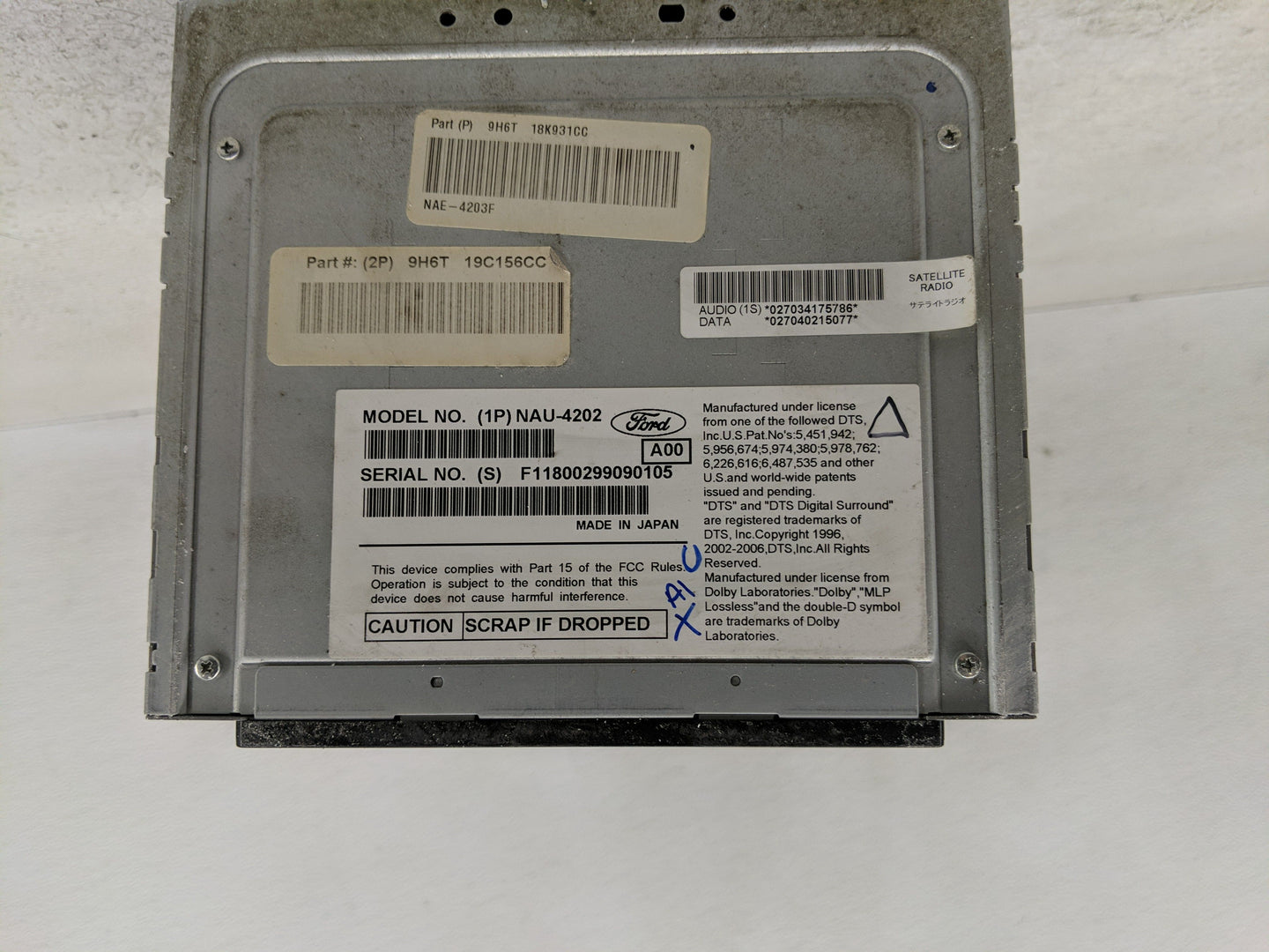 2010 Lincoln Mkz Radio AM FM Cd Player Receiver Replacement P/N:9H6T 19C156CC 9H6T- 18K931CC Fits OEM Used Auto Parts - Oemu